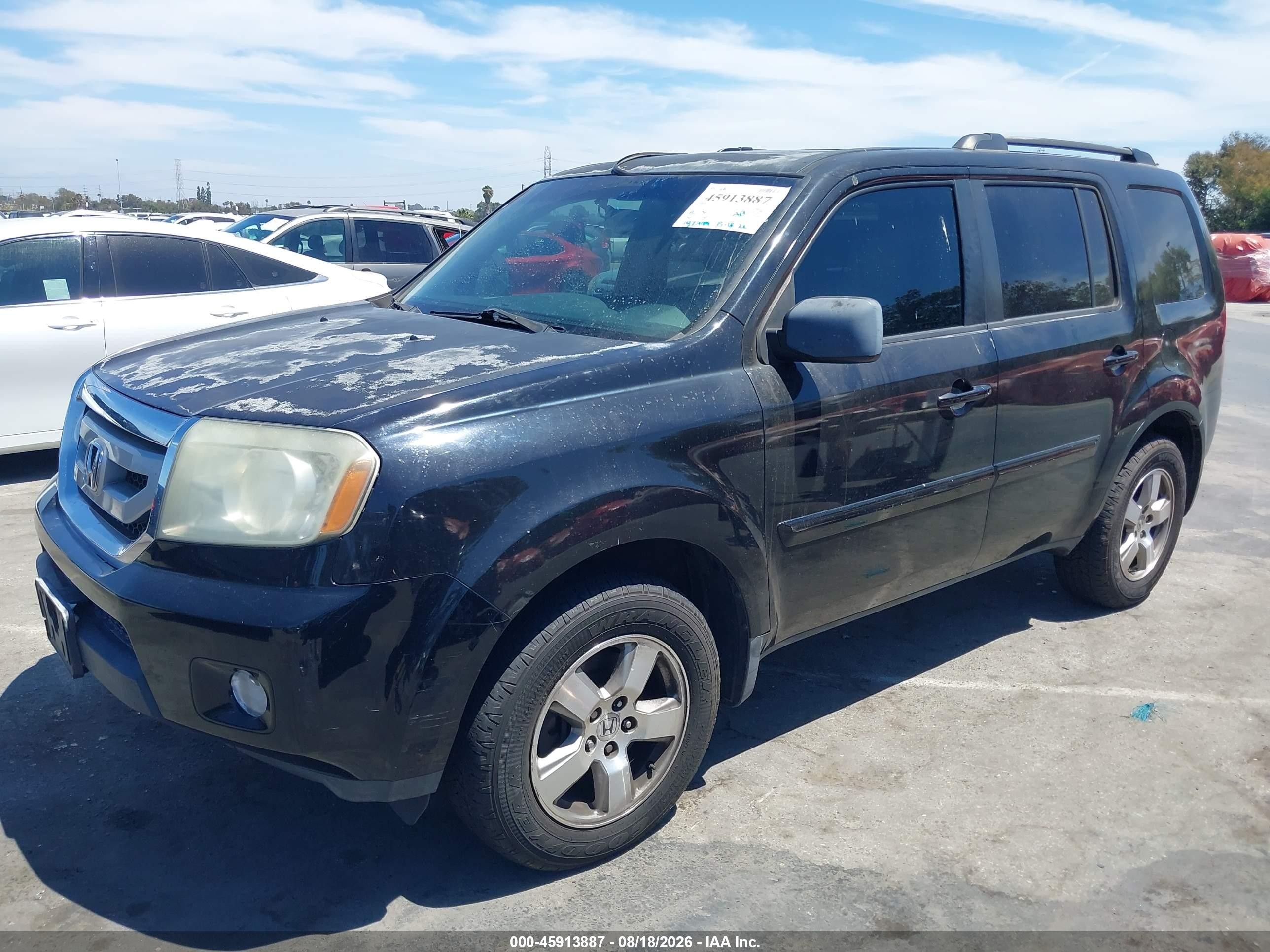 2011 Honda Pilot Ex-l Black vin: 5FNYF4H54BB030602