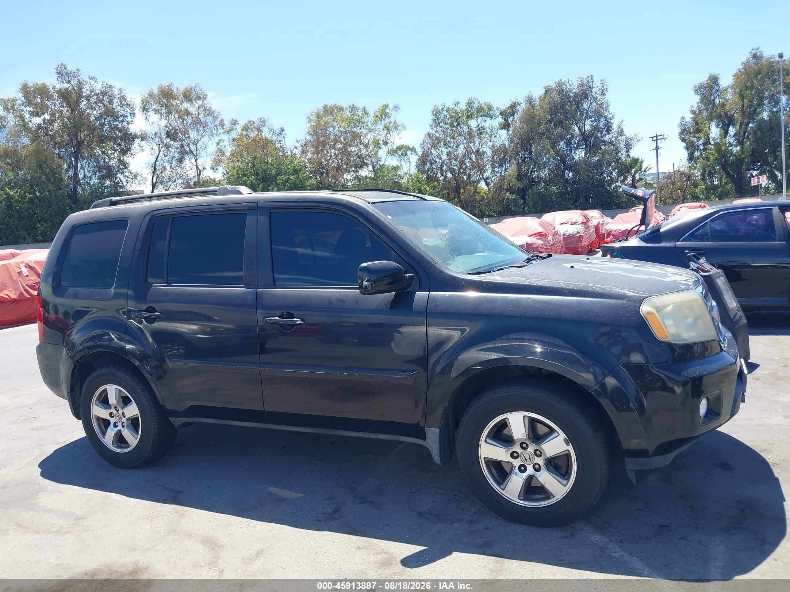 2011 Honda Pilot Ex-l Black vin: 5FNYF4H54BB030602