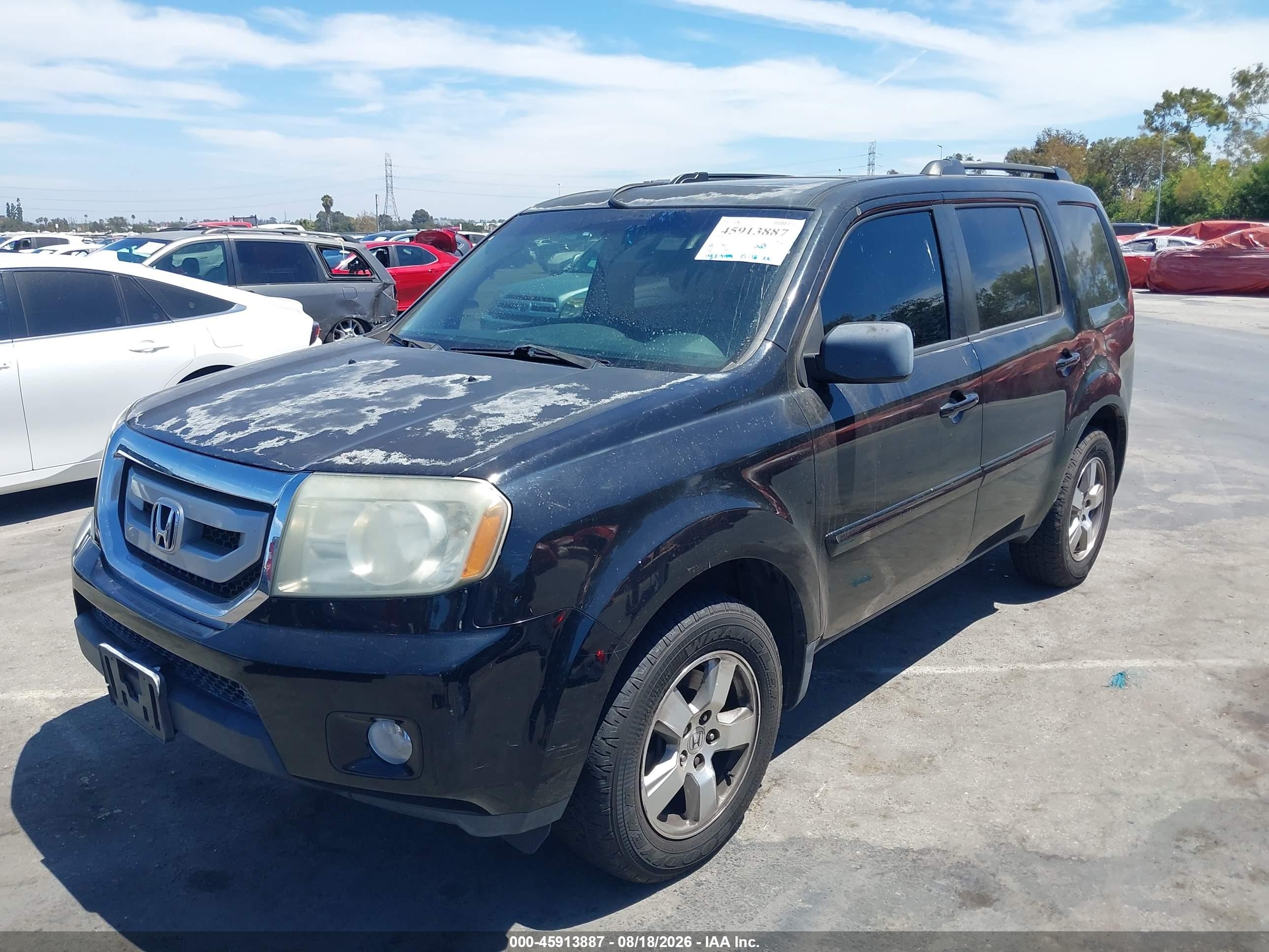 2011 Honda Pilot Ex-l Black vin: 5FNYF4H54BB030602