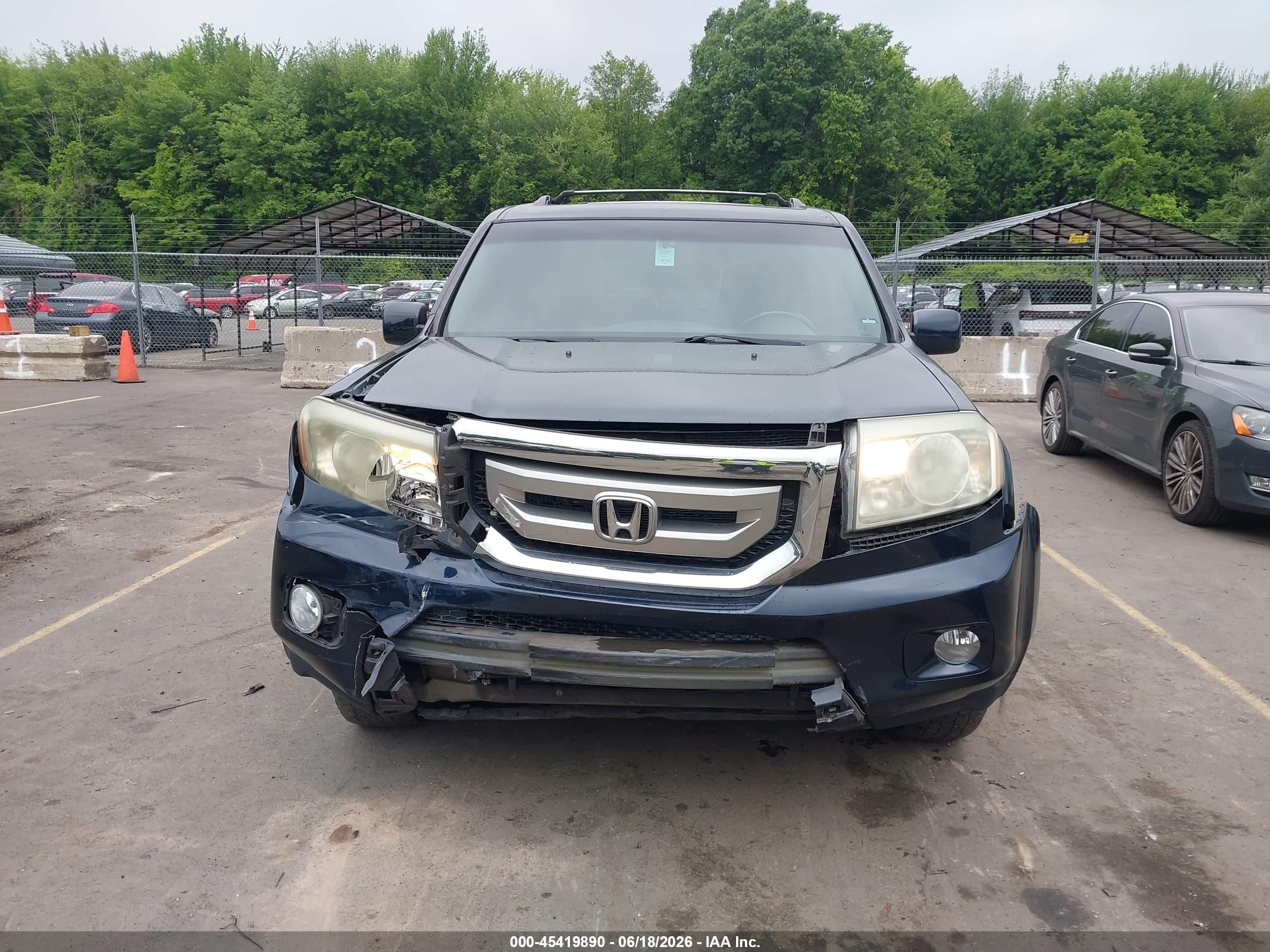 2011 Honda Pilot Ex-l Dark Blue vin: 5FNYF4H54BB052356