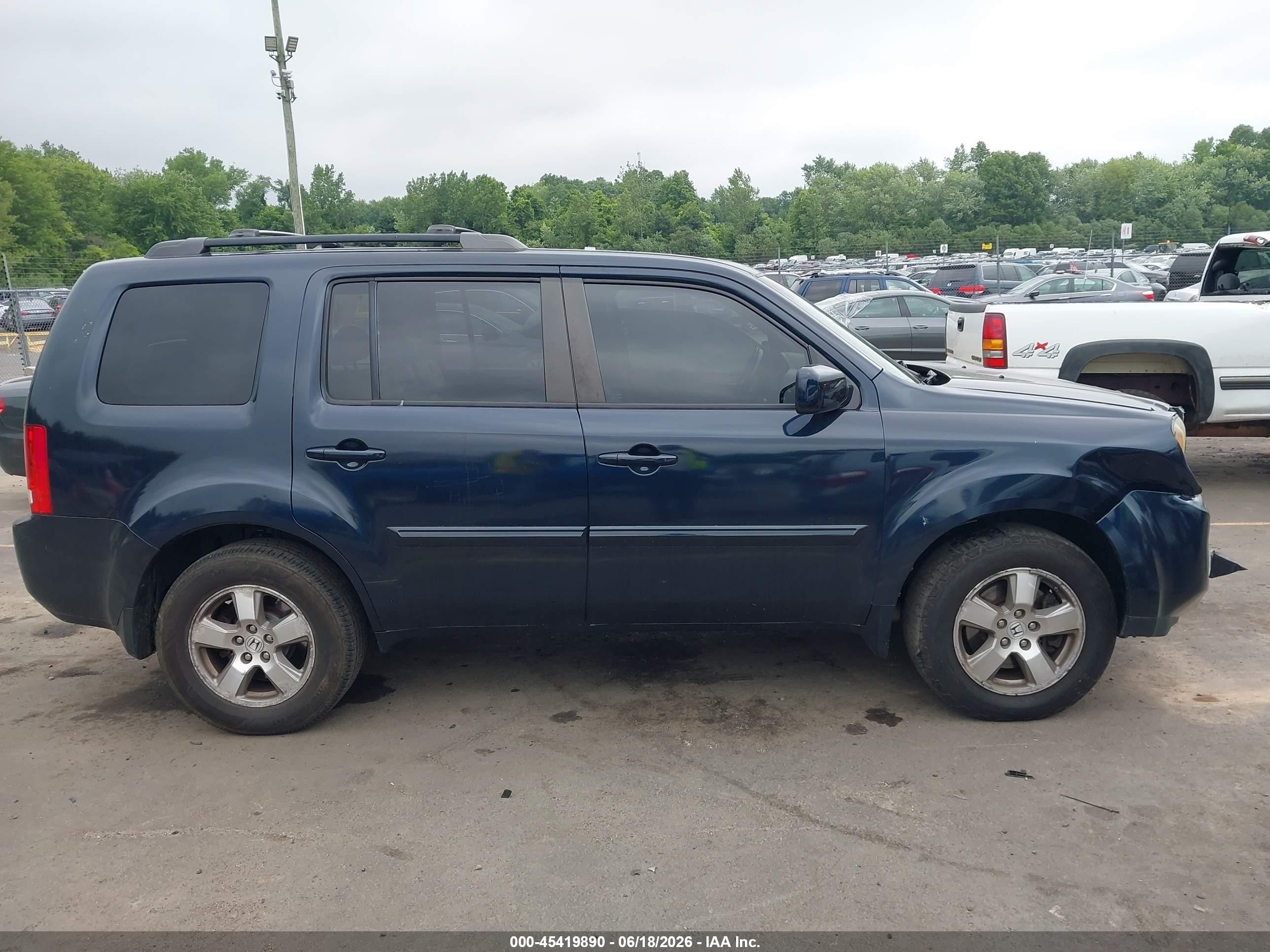 2011 Honda Pilot Ex-l Dark Blue vin: 5FNYF4H54BB052356