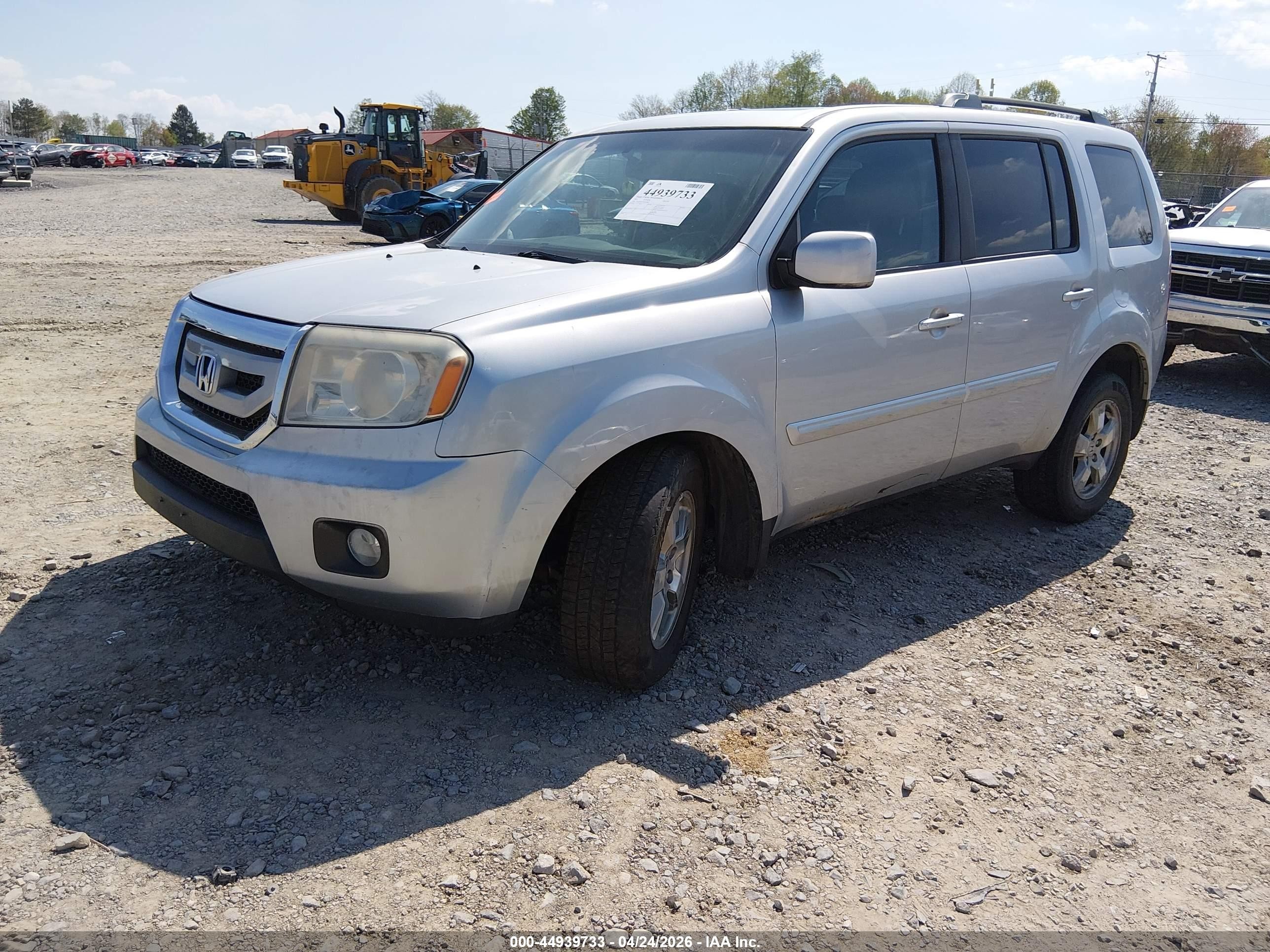 2011 Honda Pilot Ex-l Silver vin: 5FNYF4H54BB058867