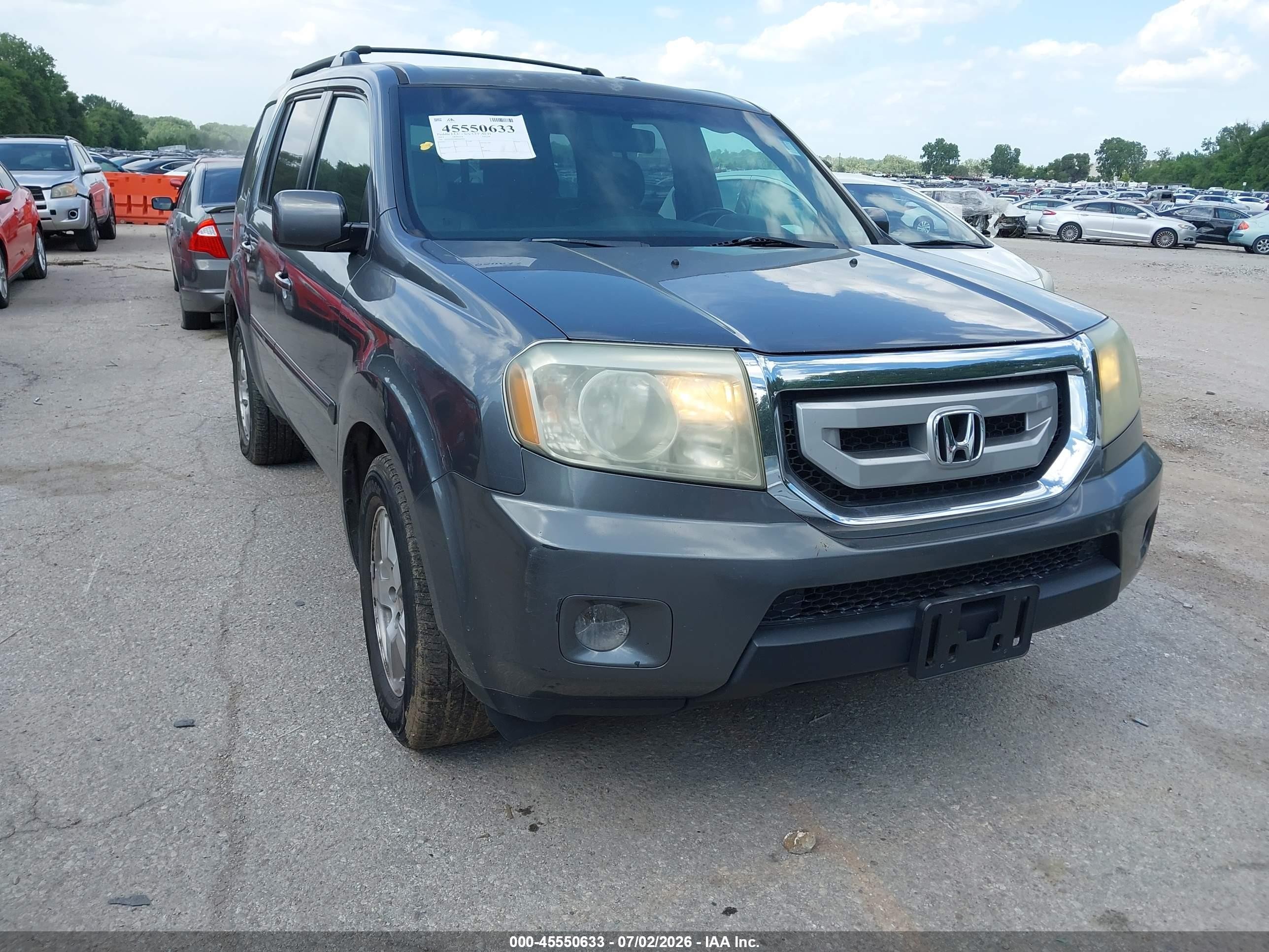 2011 Honda Pilot Ex-l Gray vin: 5FNYF4H54BB066404