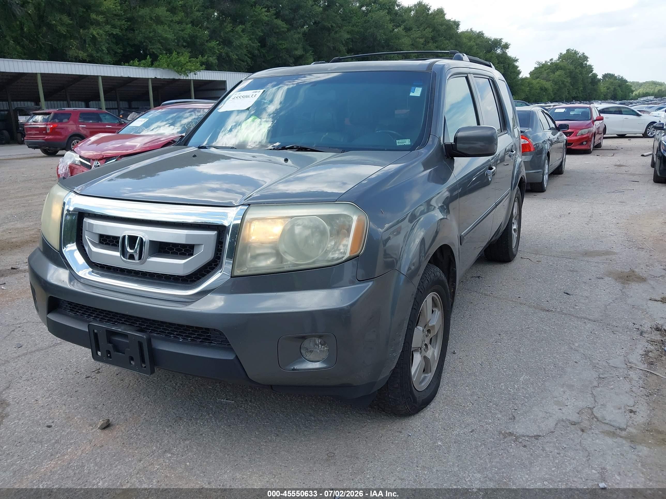 2011 Honda Pilot Ex-l Gray vin: 5FNYF4H54BB066404