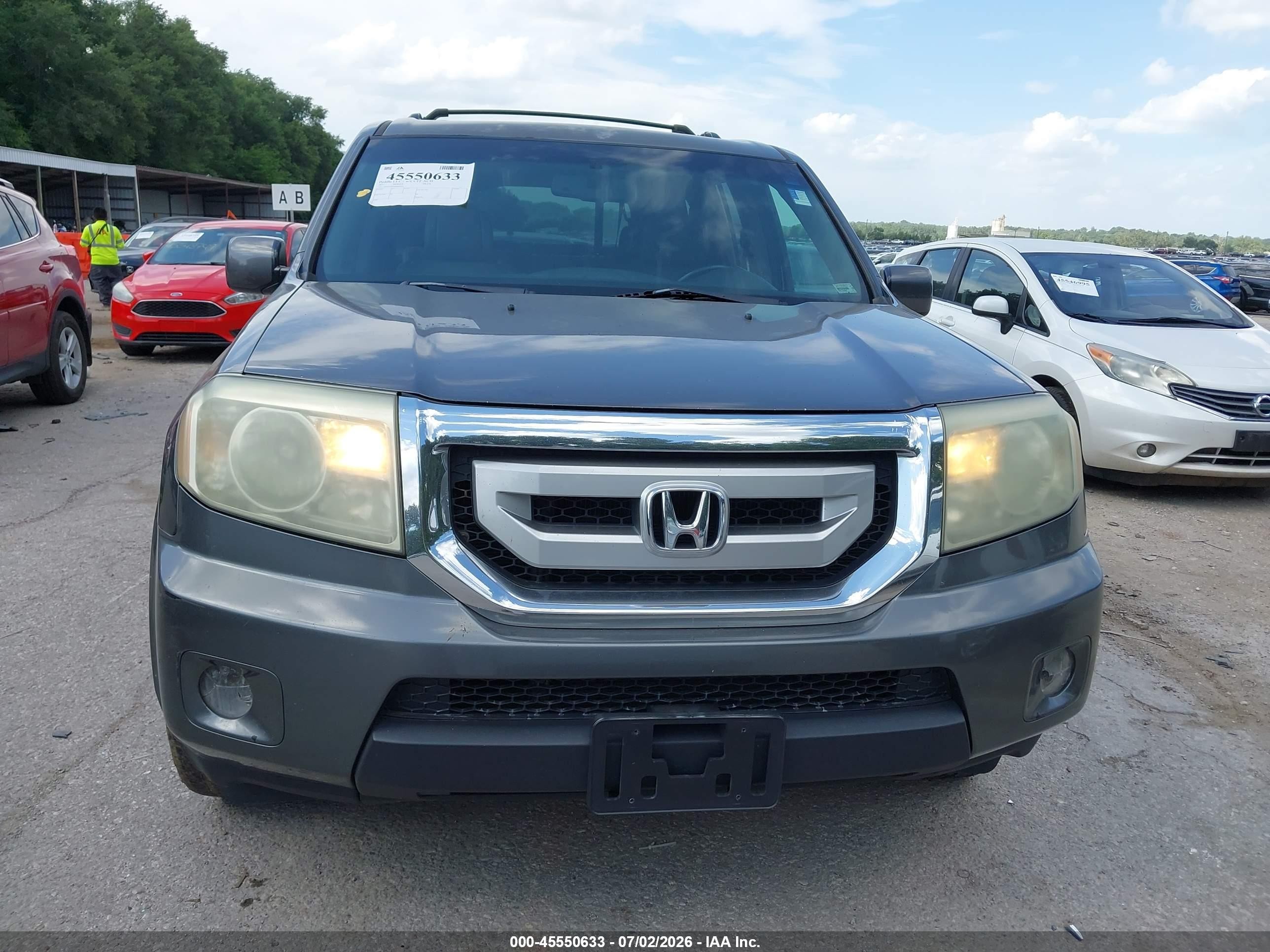 2011 Honda Pilot Ex-l Gray vin: 5FNYF4H54BB066404