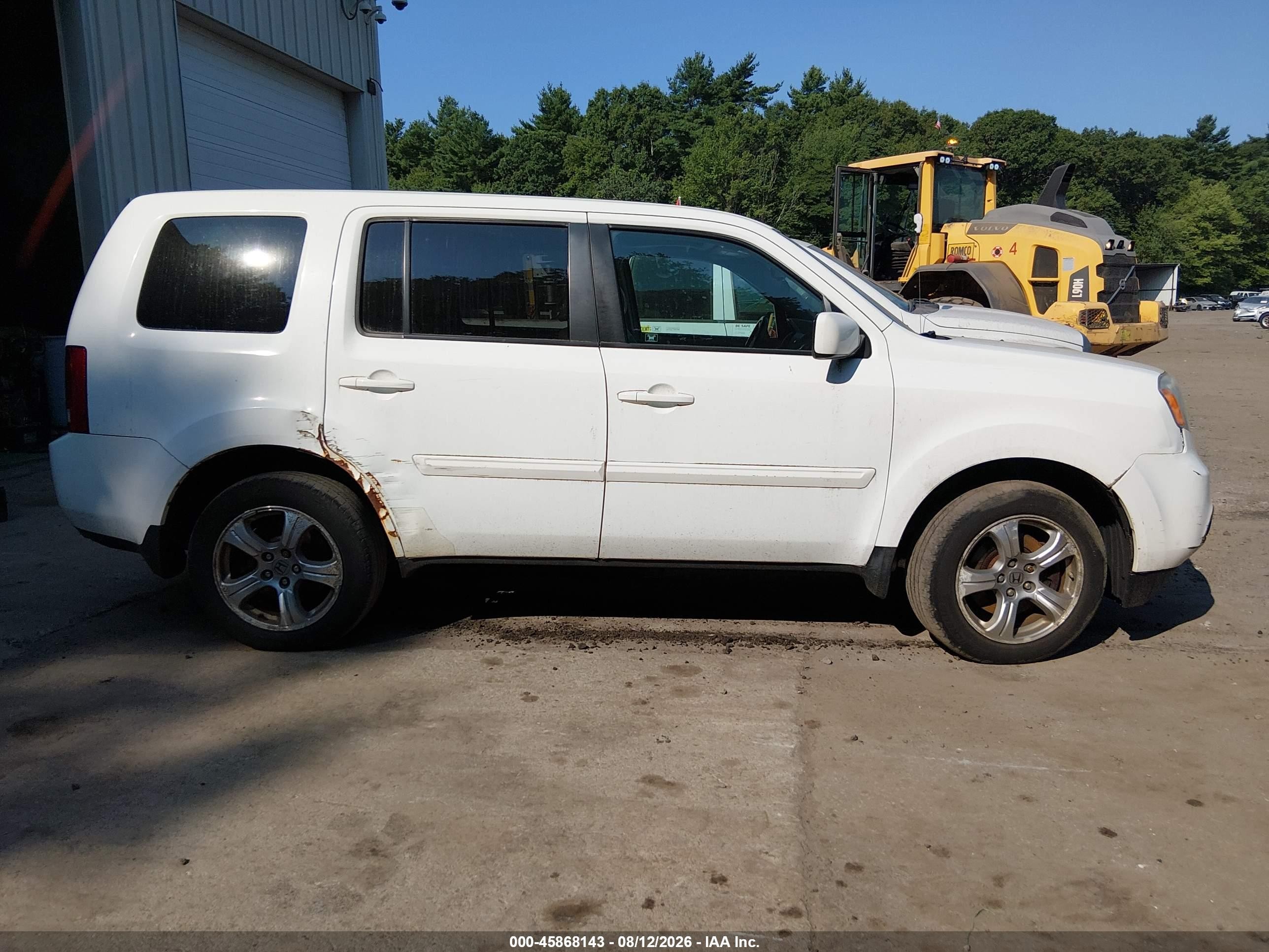2012 Honda Pilot Ex-l White vin: 5FNYF4H54CB013946