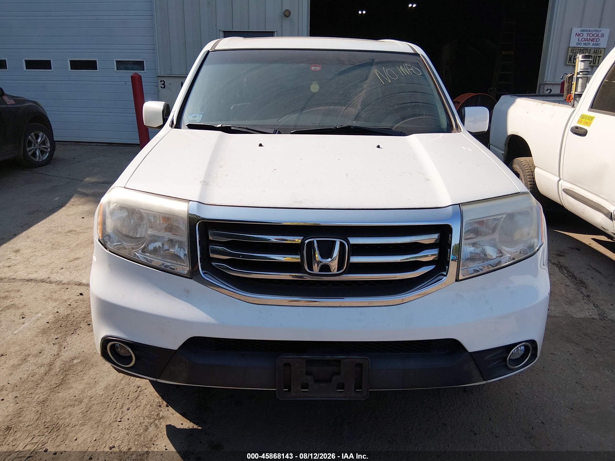 2012 Honda Pilot Ex-l White vin: 5FNYF4H54CB013946