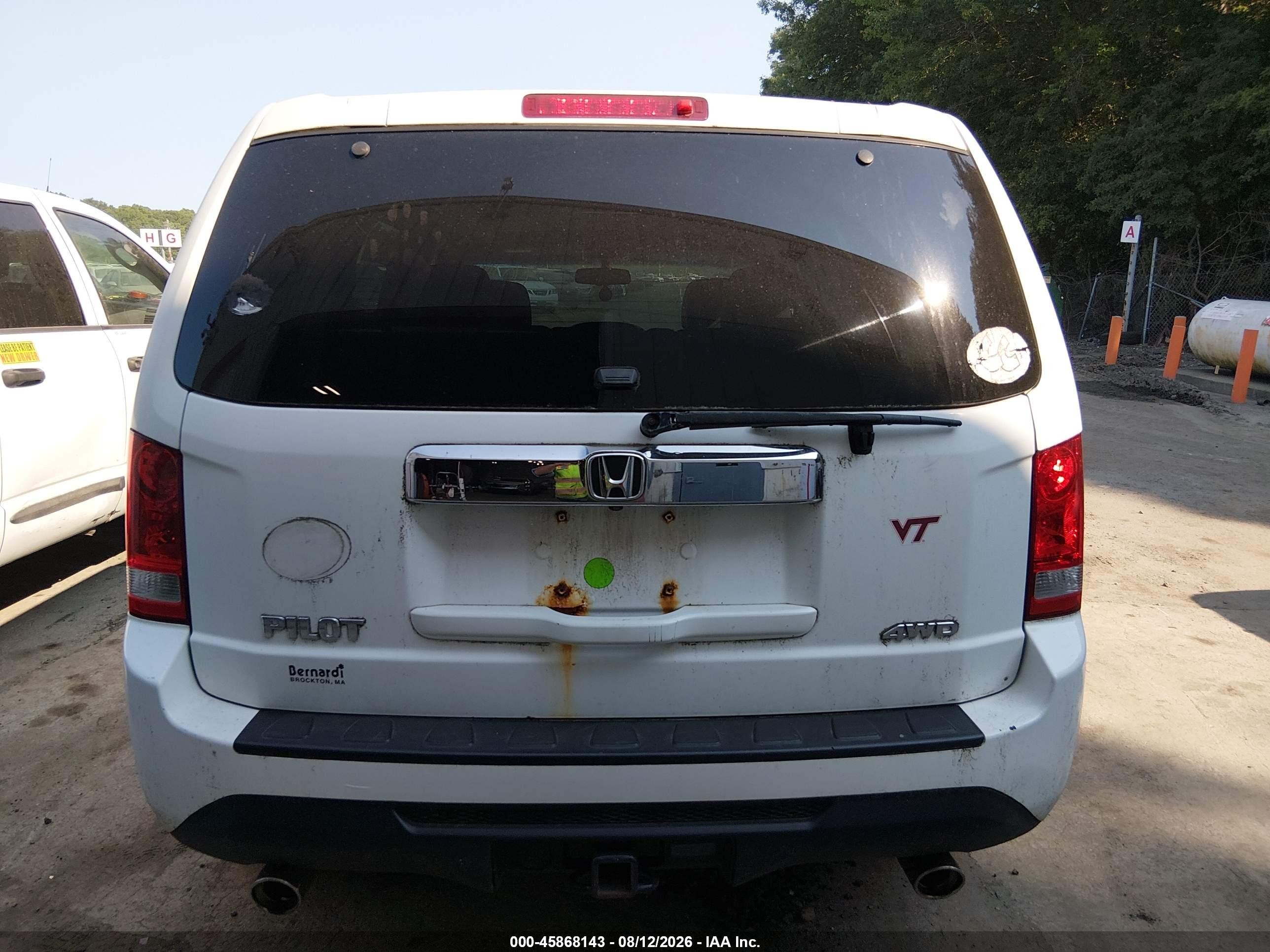 2012 Honda Pilot Ex-l White vin: 5FNYF4H54CB013946