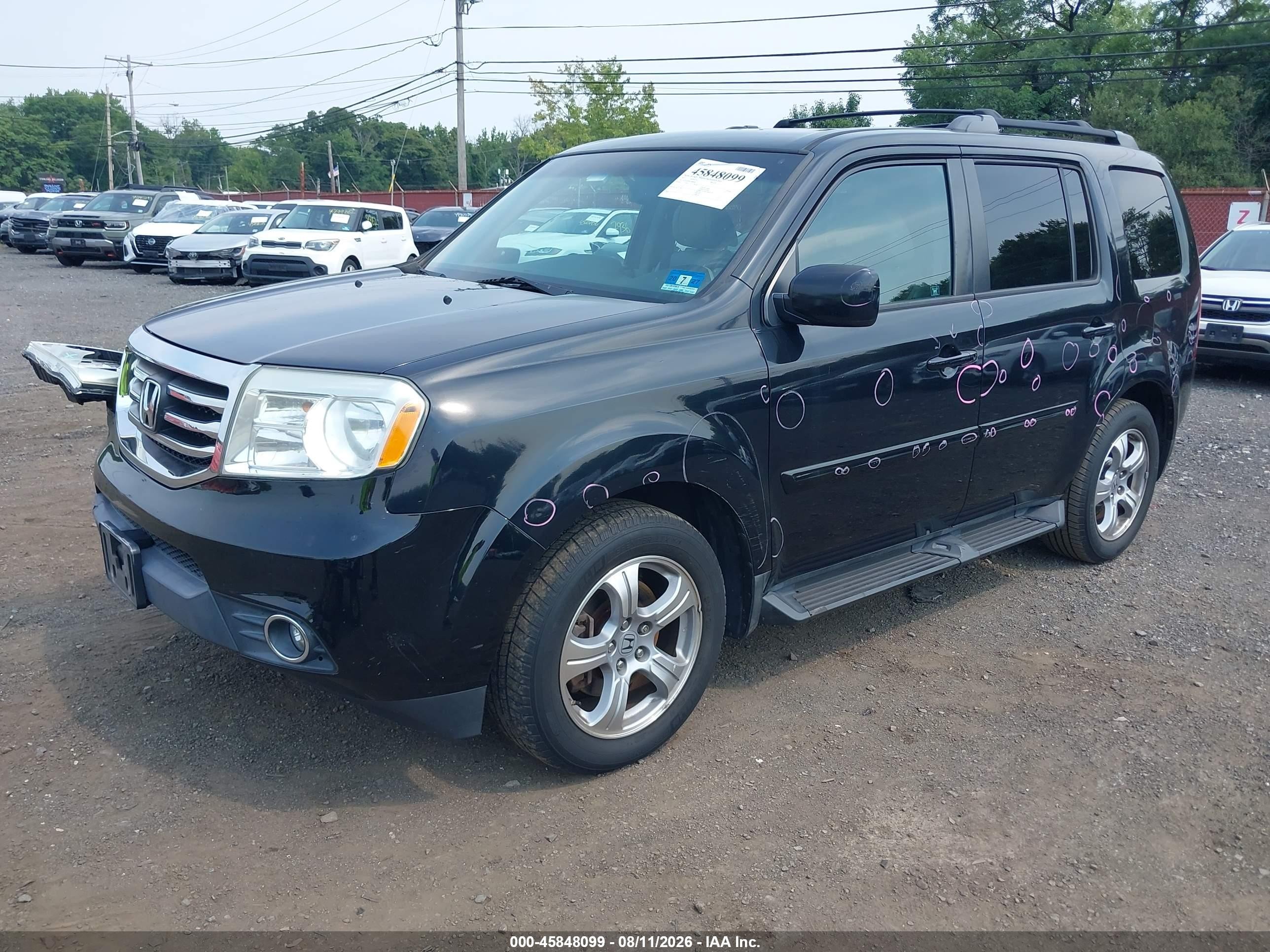 2012 Honda Pilot Ex-l Black vin: 5FNYF4H54CB068266