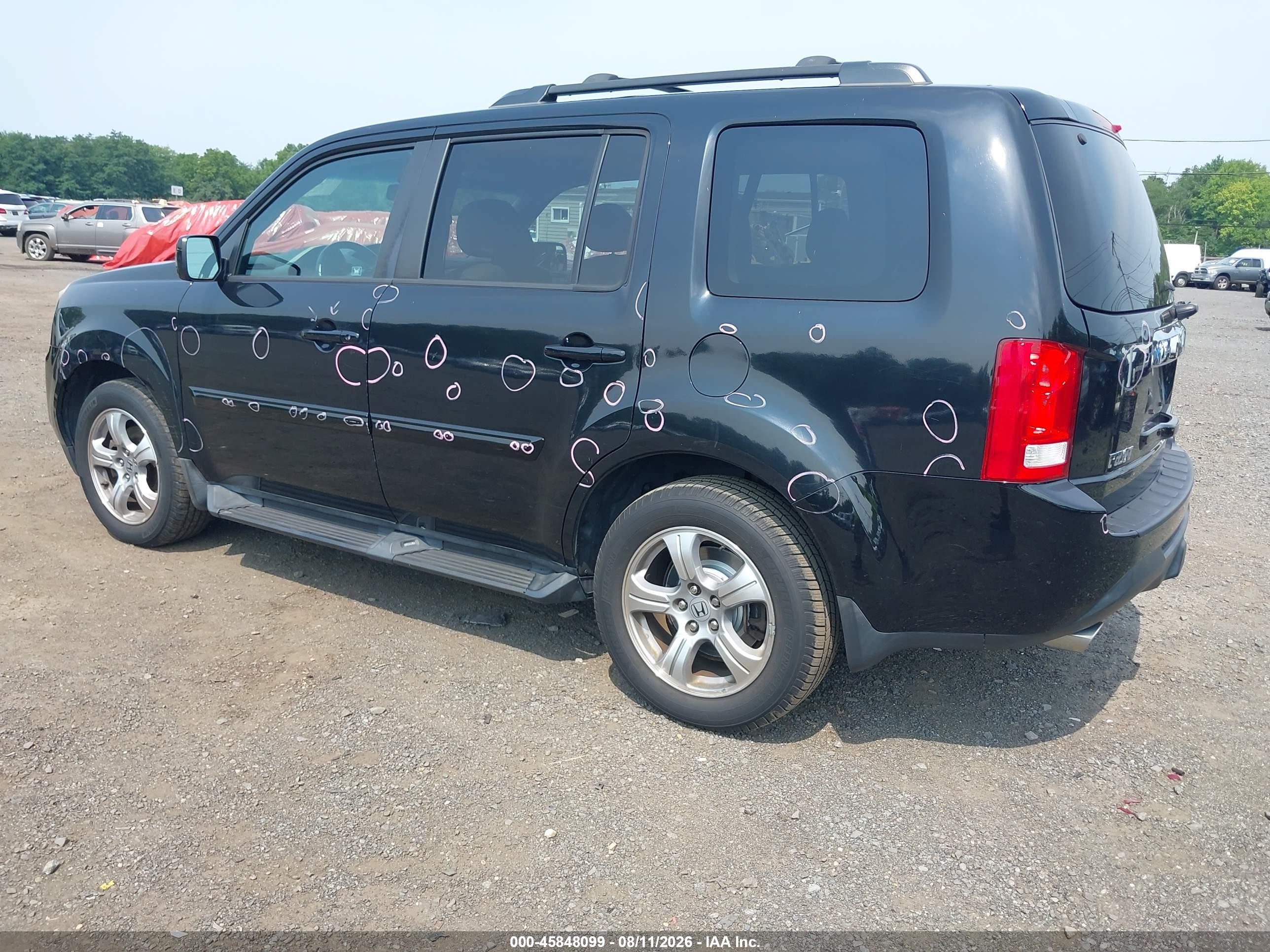 2012 Honda Pilot Ex-l Black vin: 5FNYF4H54CB068266