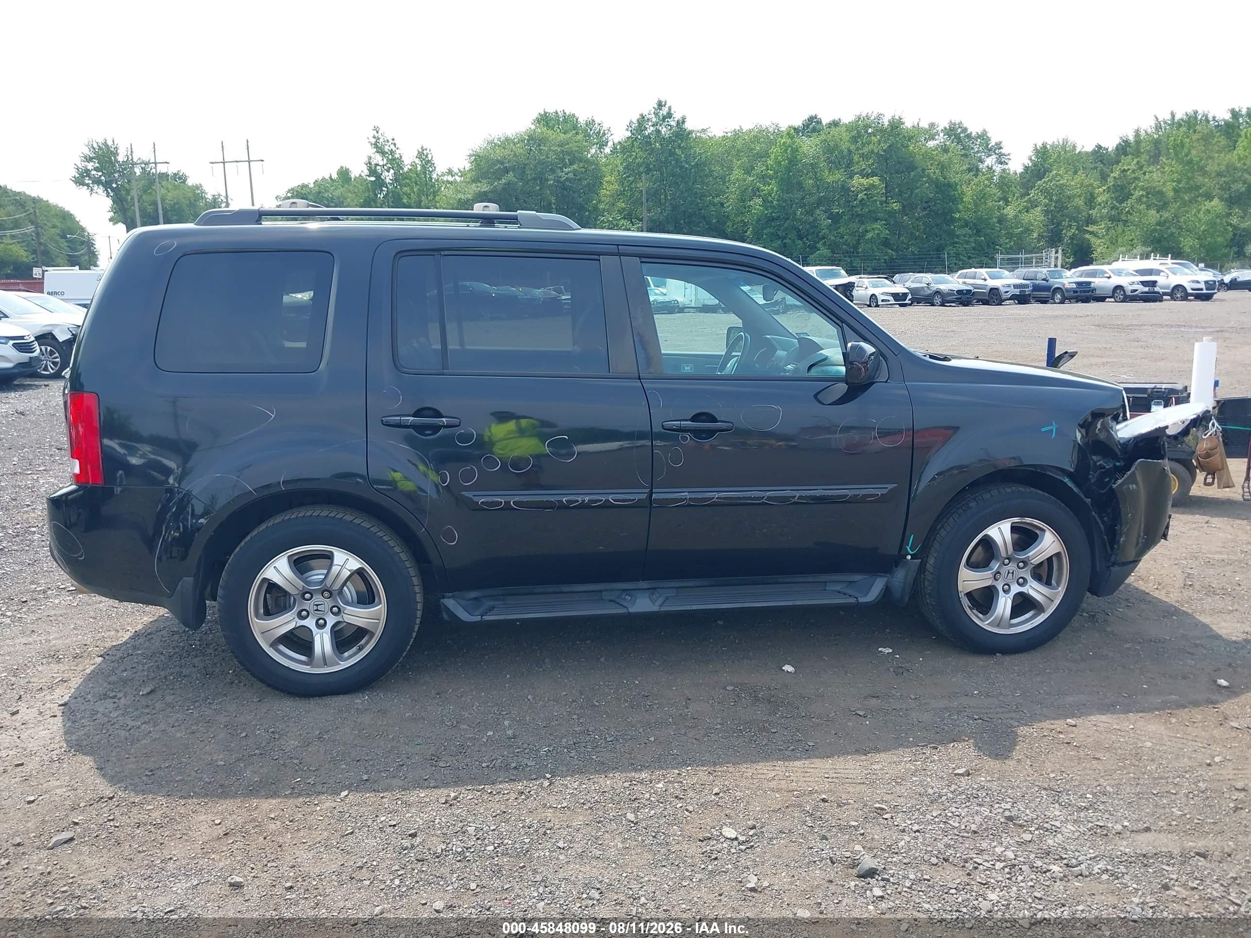 2012 Honda Pilot Ex-l Black vin: 5FNYF4H54CB068266
