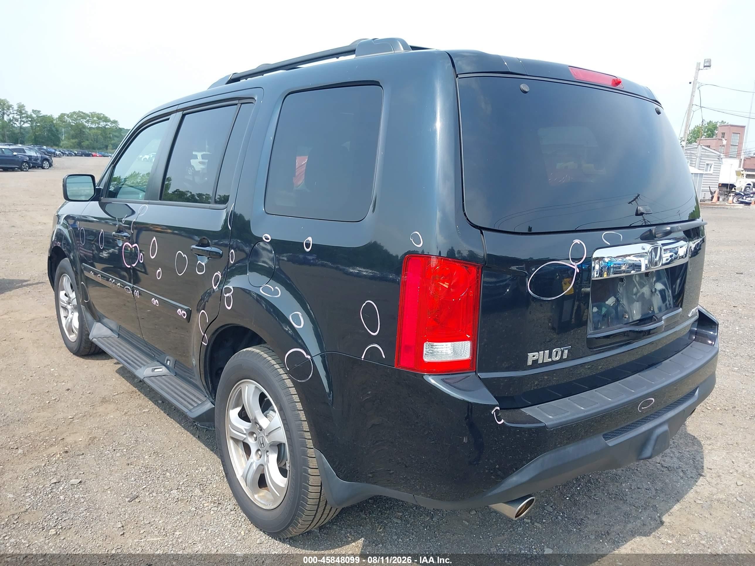 2012 Honda Pilot Ex-l Black vin: 5FNYF4H54CB068266