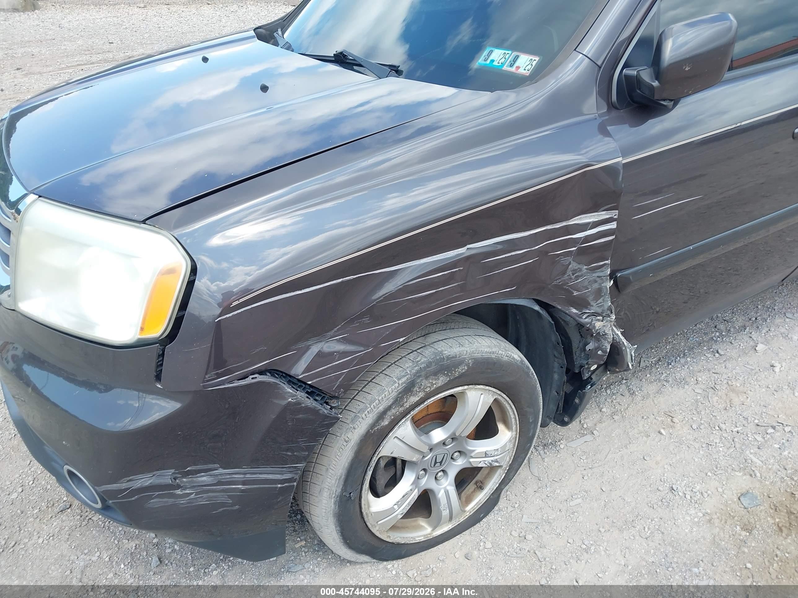 2013 Honda Pilot Ex-l Серый vin: 5FNYF4H54DB013656