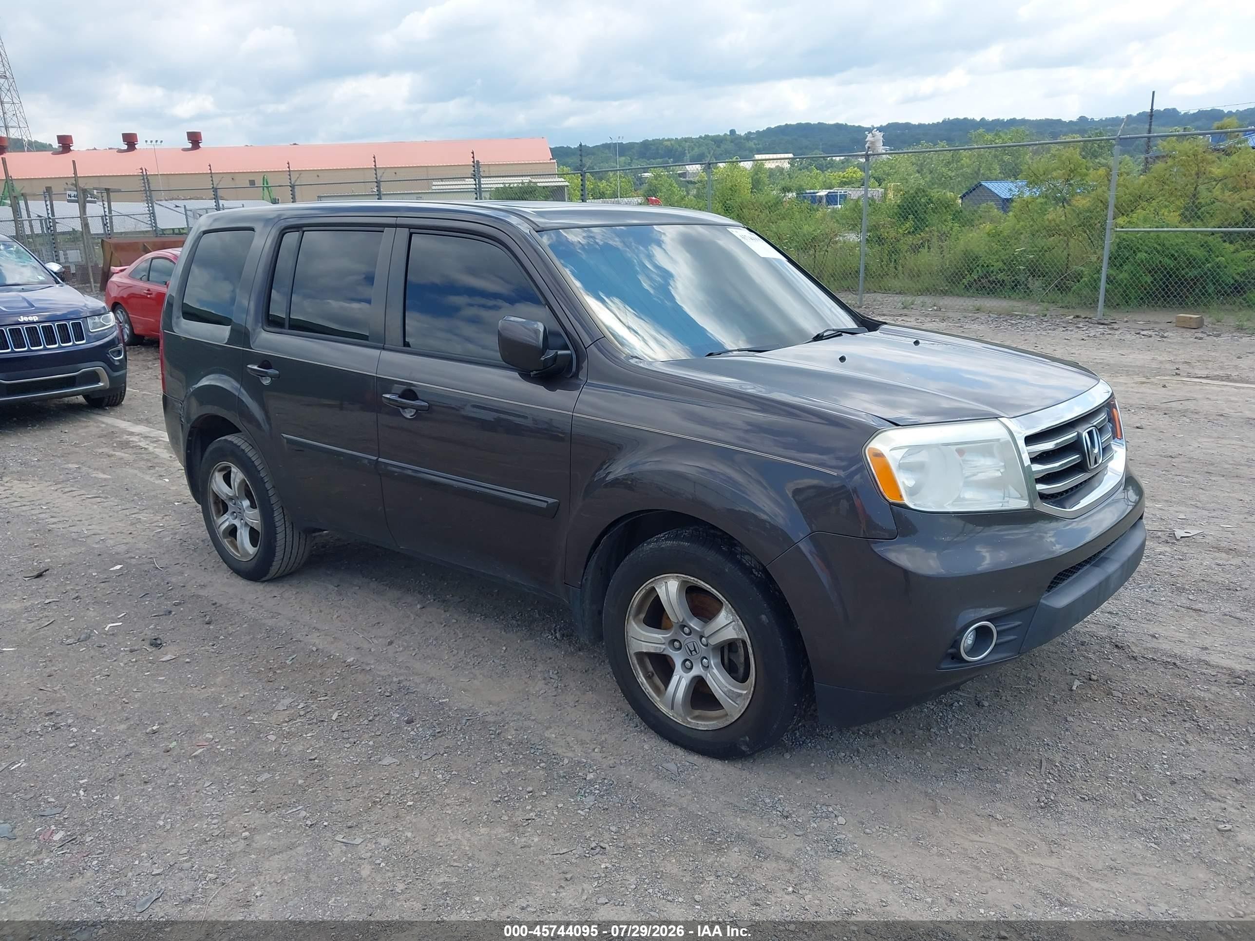 2013 Honda Pilot Ex-l Gray vin: 5FNYF4H54DB013656