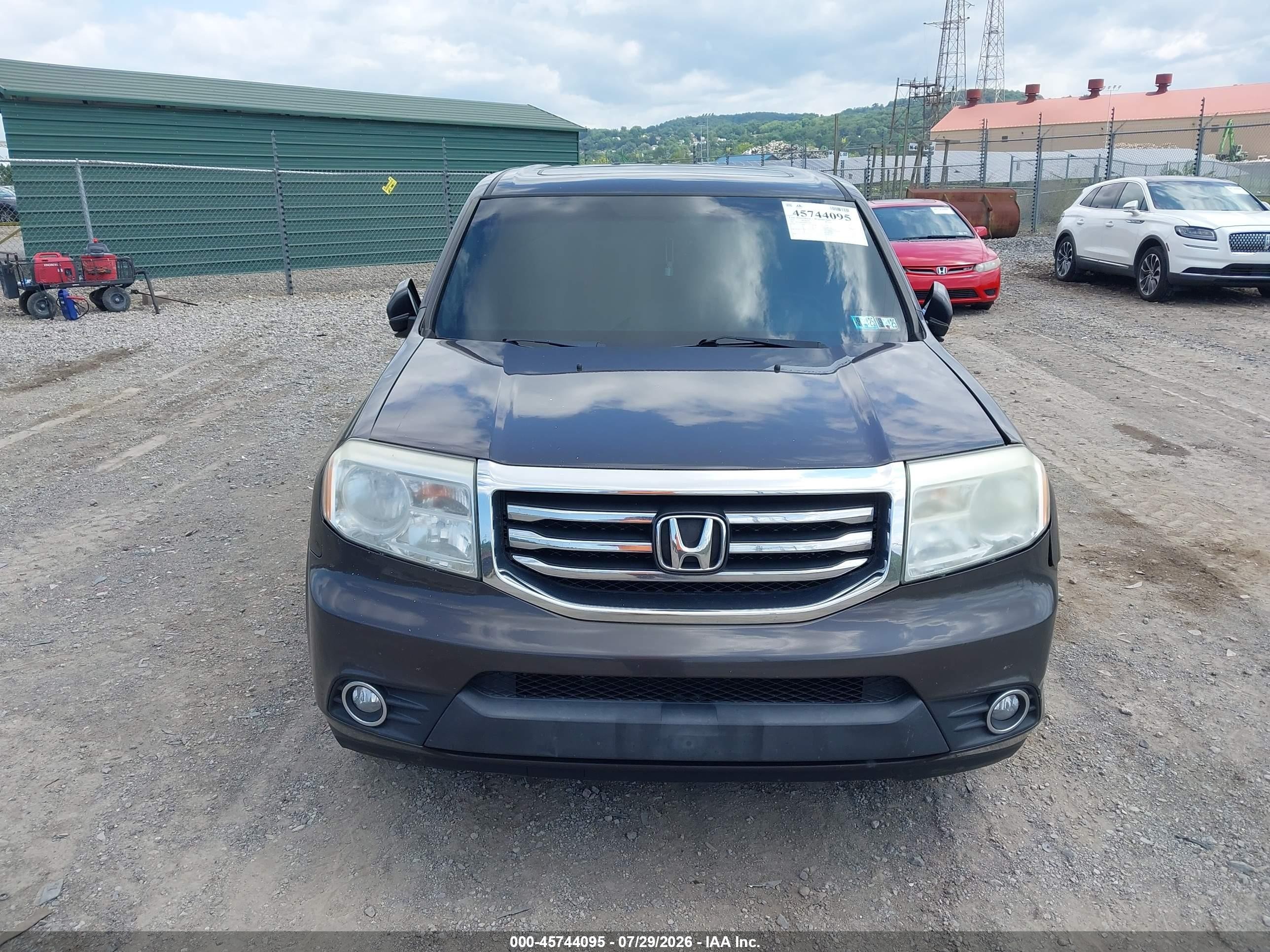 2013 Honda Pilot Ex-l Серый vin: 5FNYF4H54DB013656
