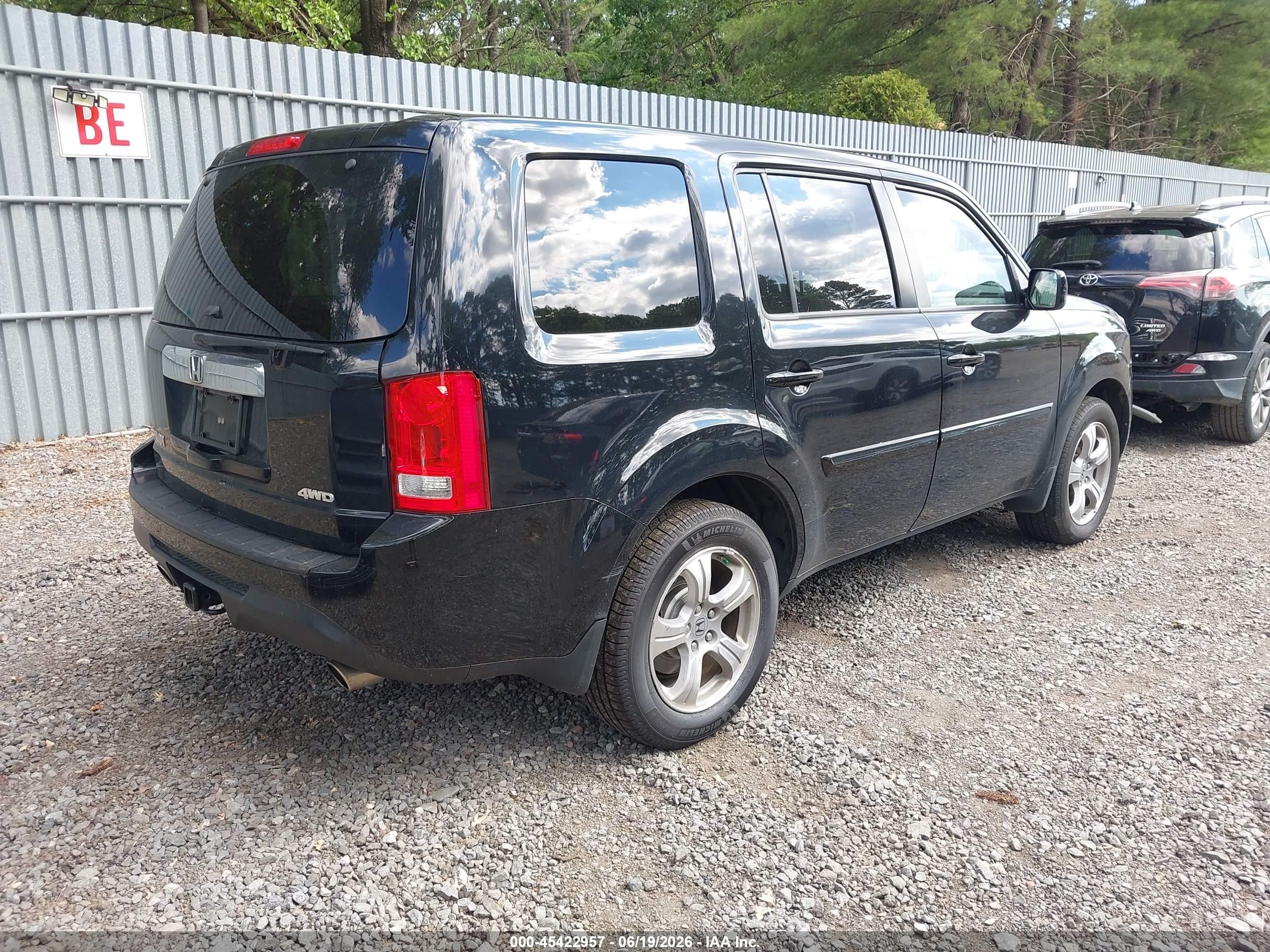 2013 Honda Pilot Ex-l Черный vin: 5FNYF4H54DB027220