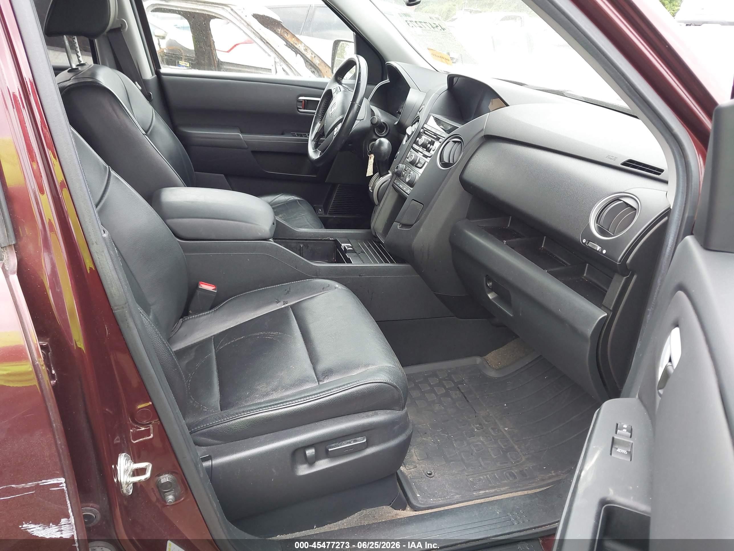 2013 Honda Pilot Ex-l Темно-бордовый vin: 5FNYF4H54DB042901