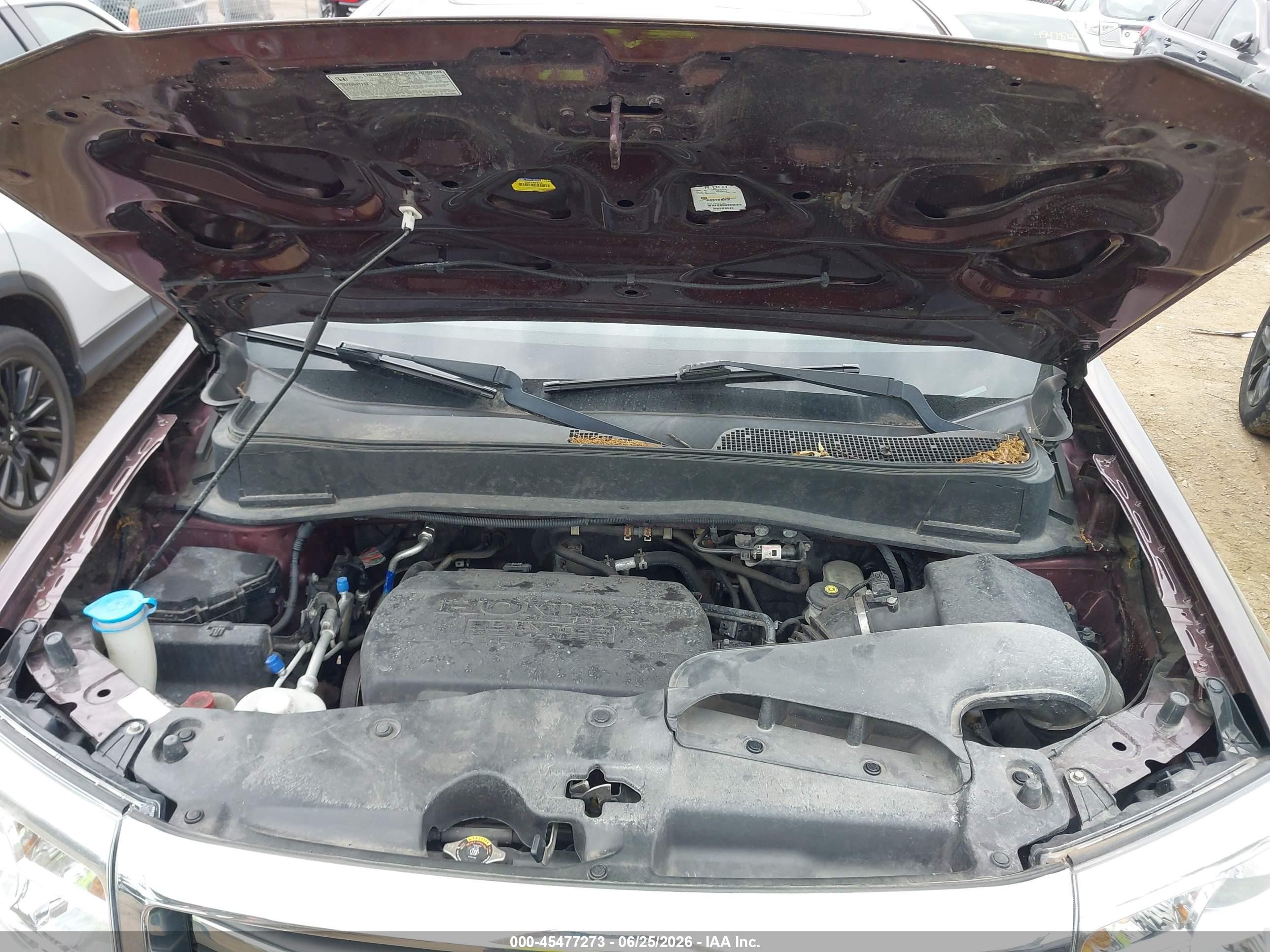 2013 Honda Pilot Ex-l Темно-бордовый vin: 5FNYF4H54DB042901