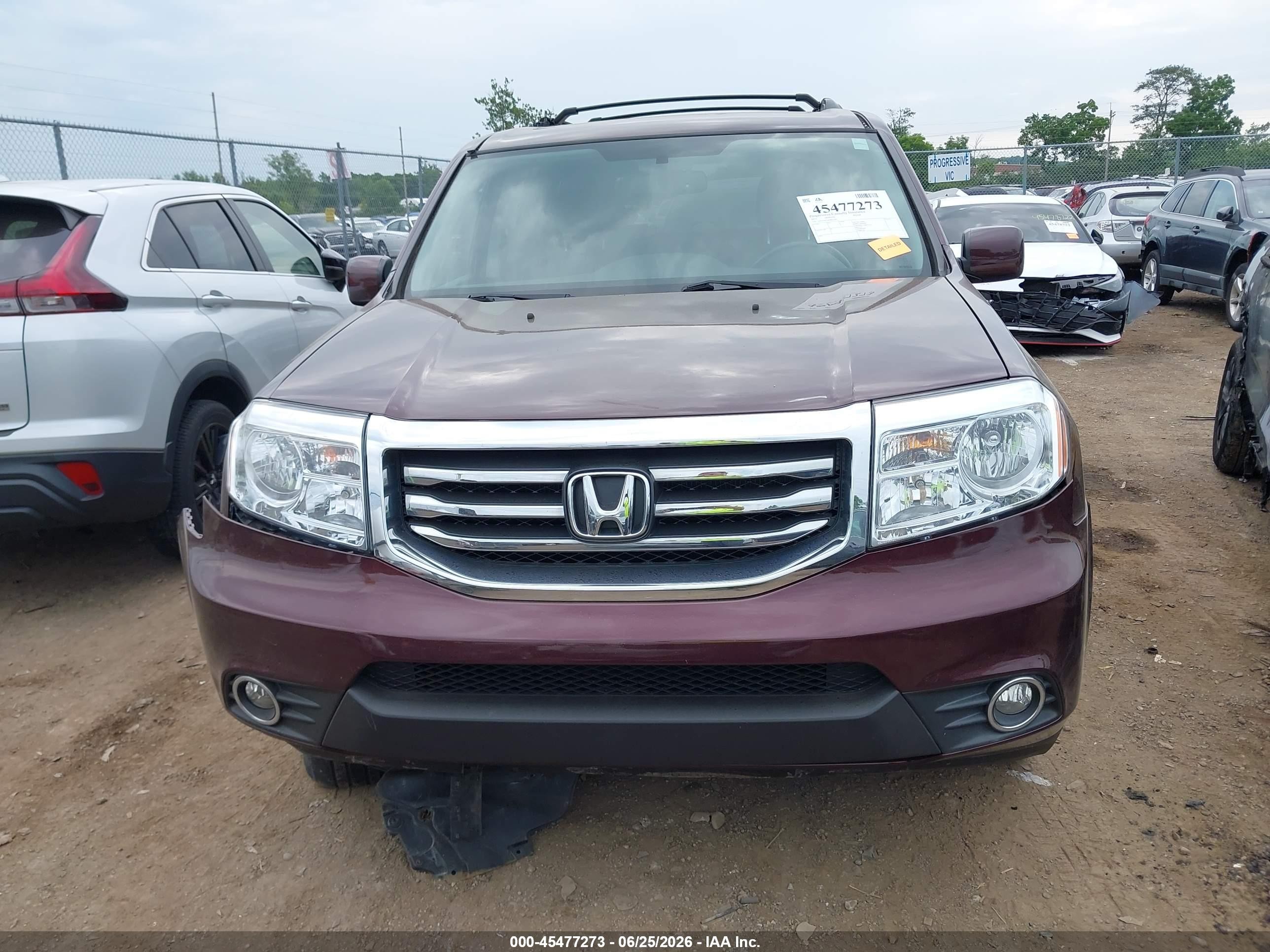 2013 Honda Pilot Ex-l Темно-бордовый vin: 5FNYF4H54DB042901