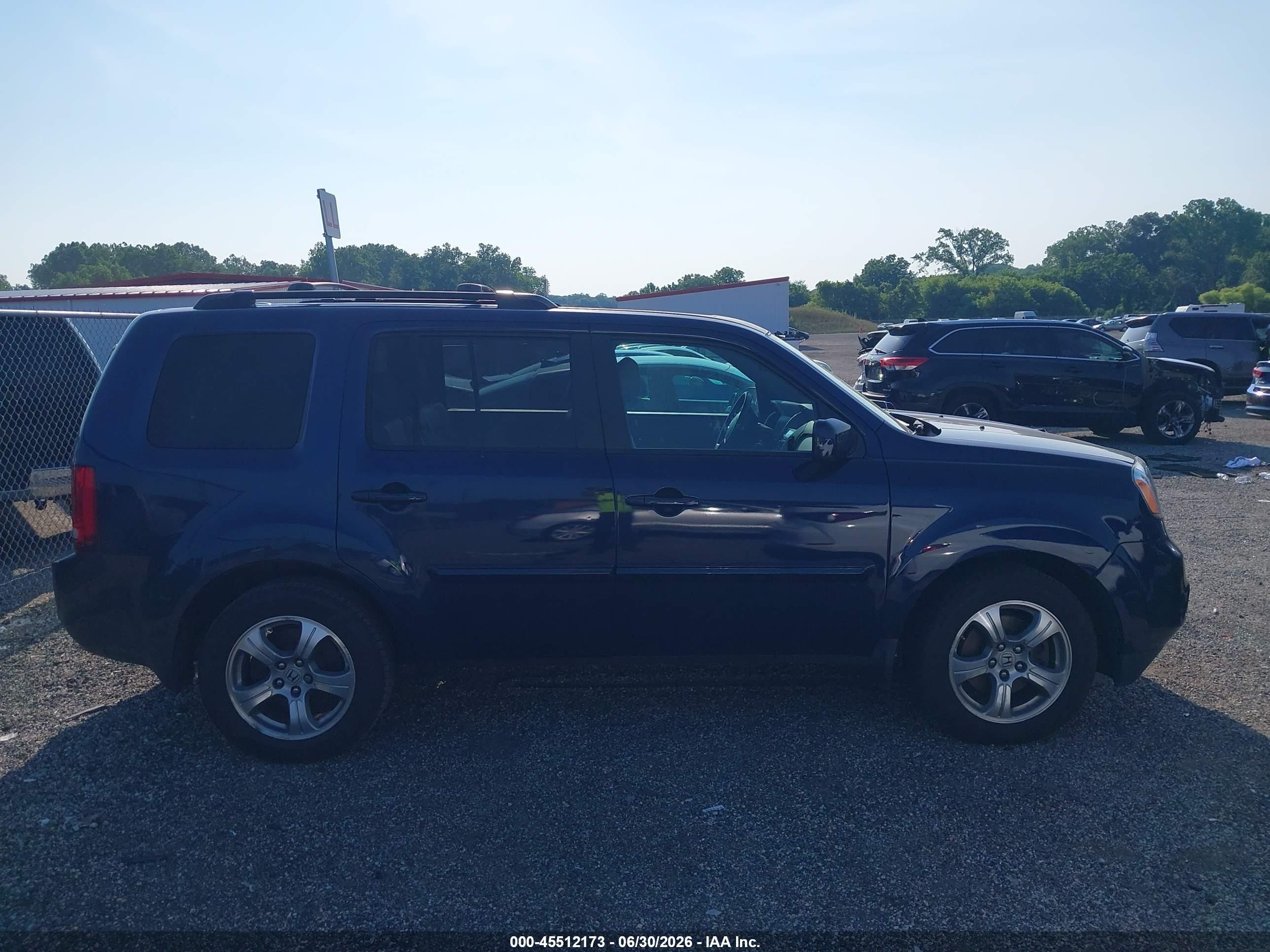 2013 Honda Pilot Ex-l Синий vin: 5FNYF4H54DB067877