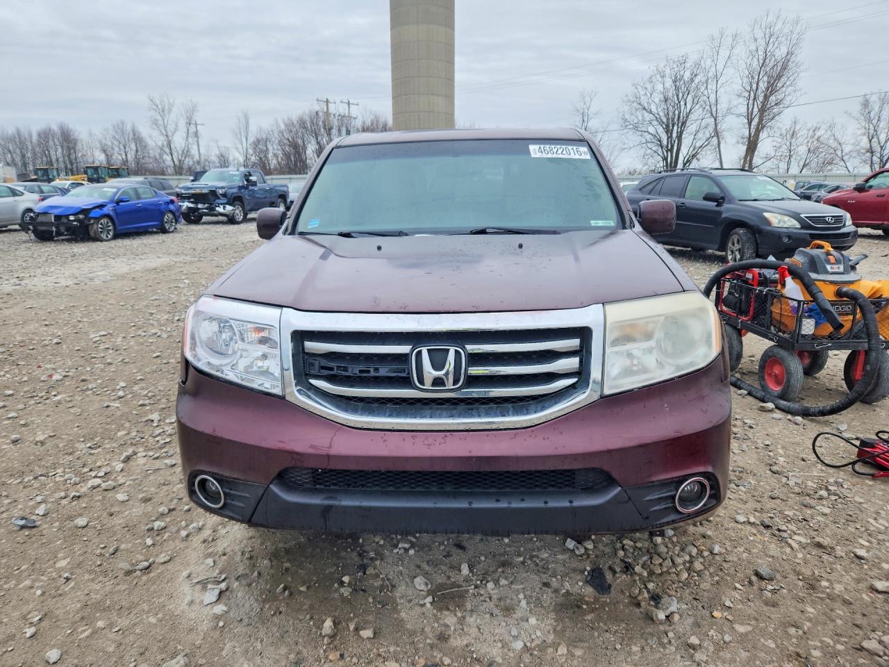 2013 Honda Pilot Exl Burgundy vin: 5FNYF4H54DB072819