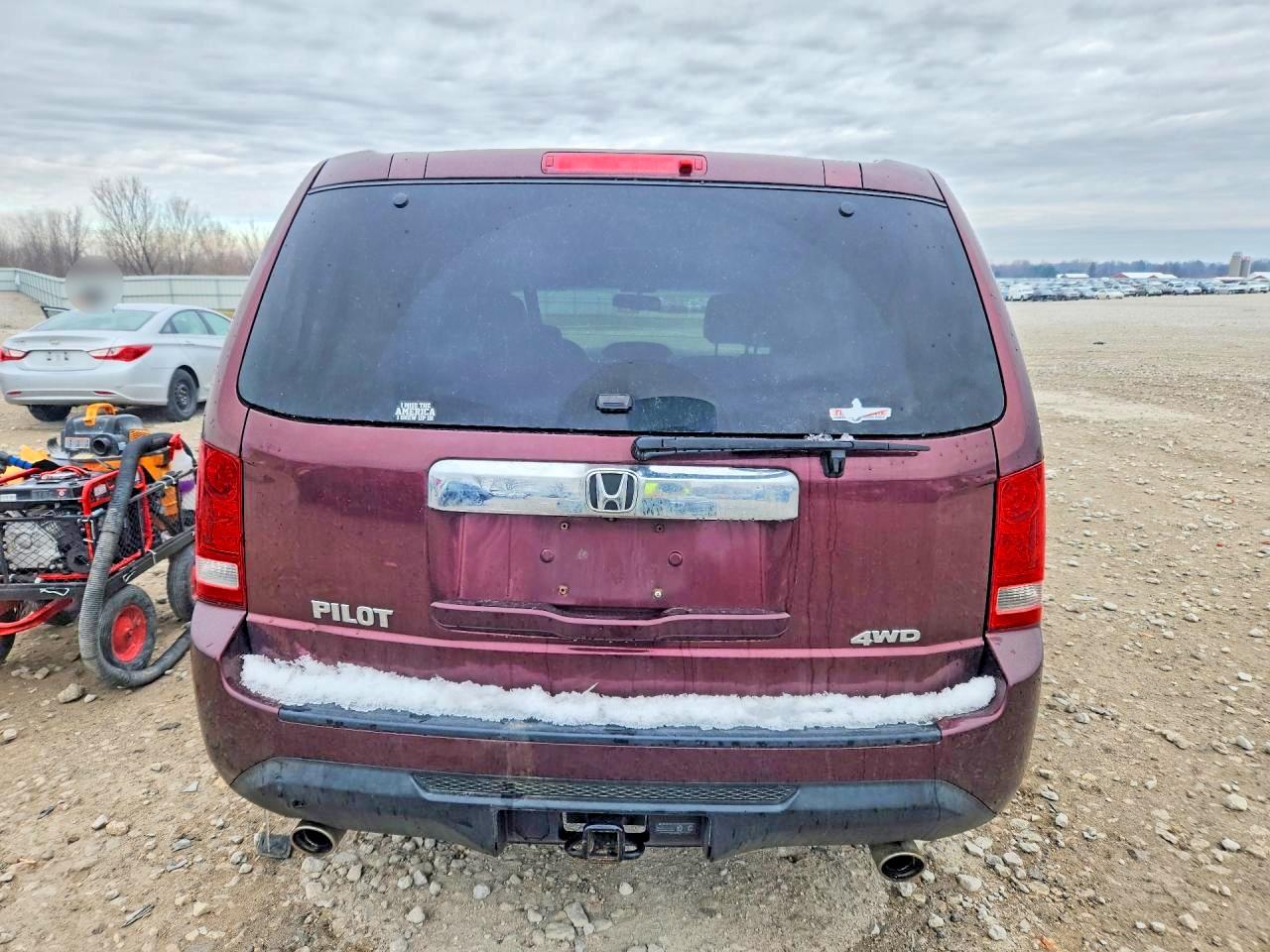 2013 Honda Pilot Exl Burgundy vin: 5FNYF4H54DB072819