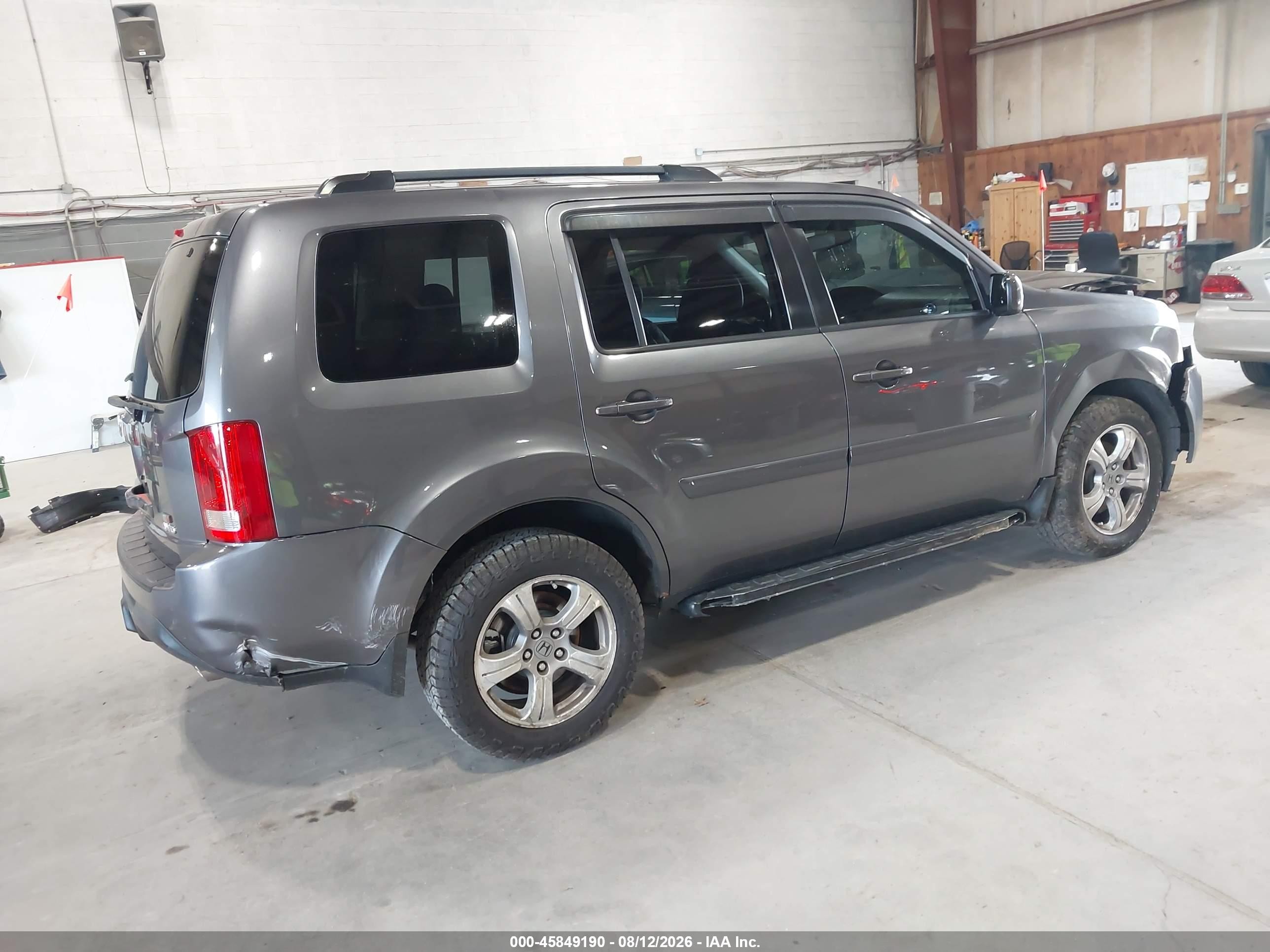 2014 Honda Pilot Ex-l Gray vin: 5FNYF4H54EB033858