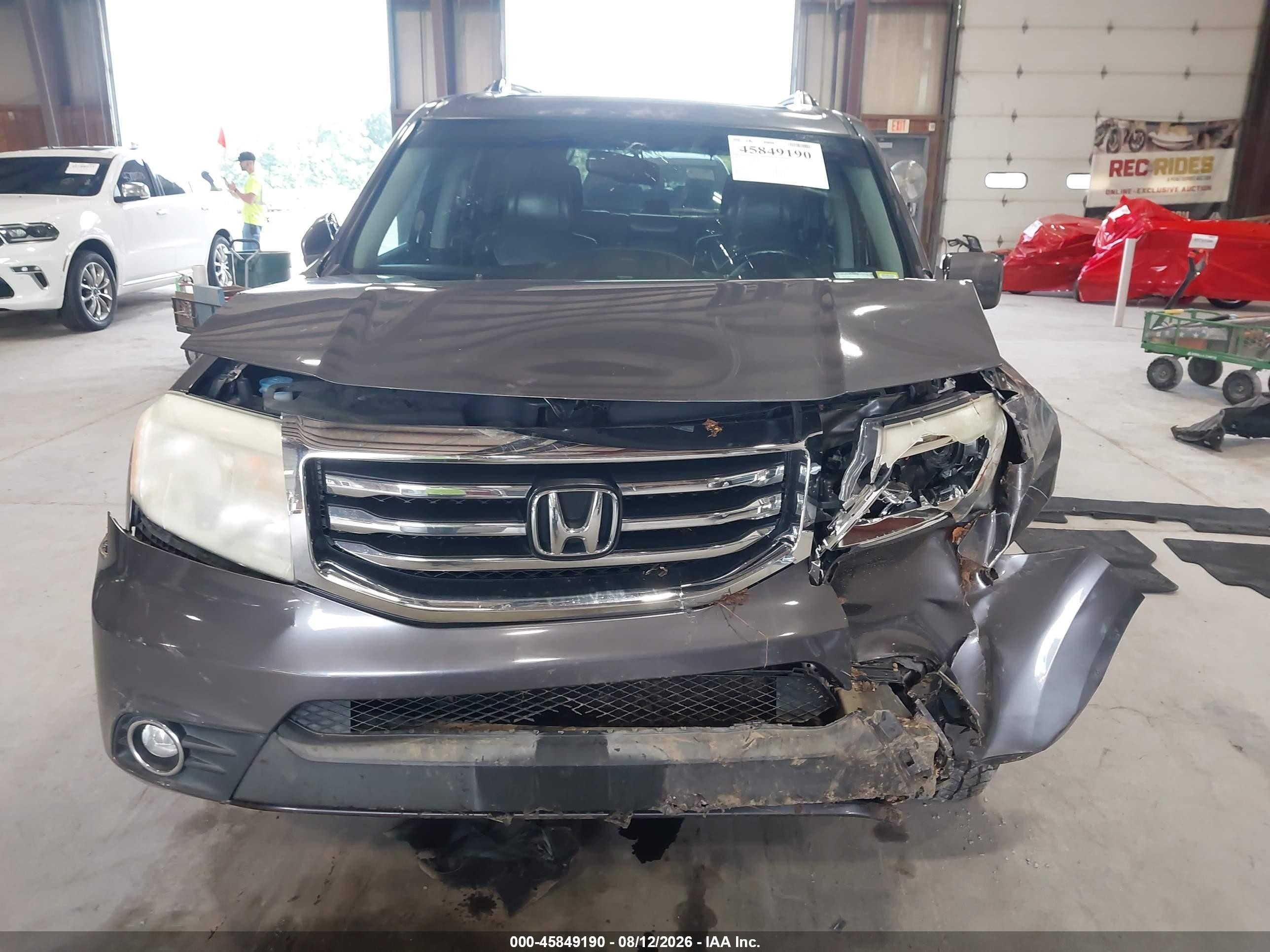 2014 Honda Pilot Ex-l Gray vin: 5FNYF4H54EB033858
