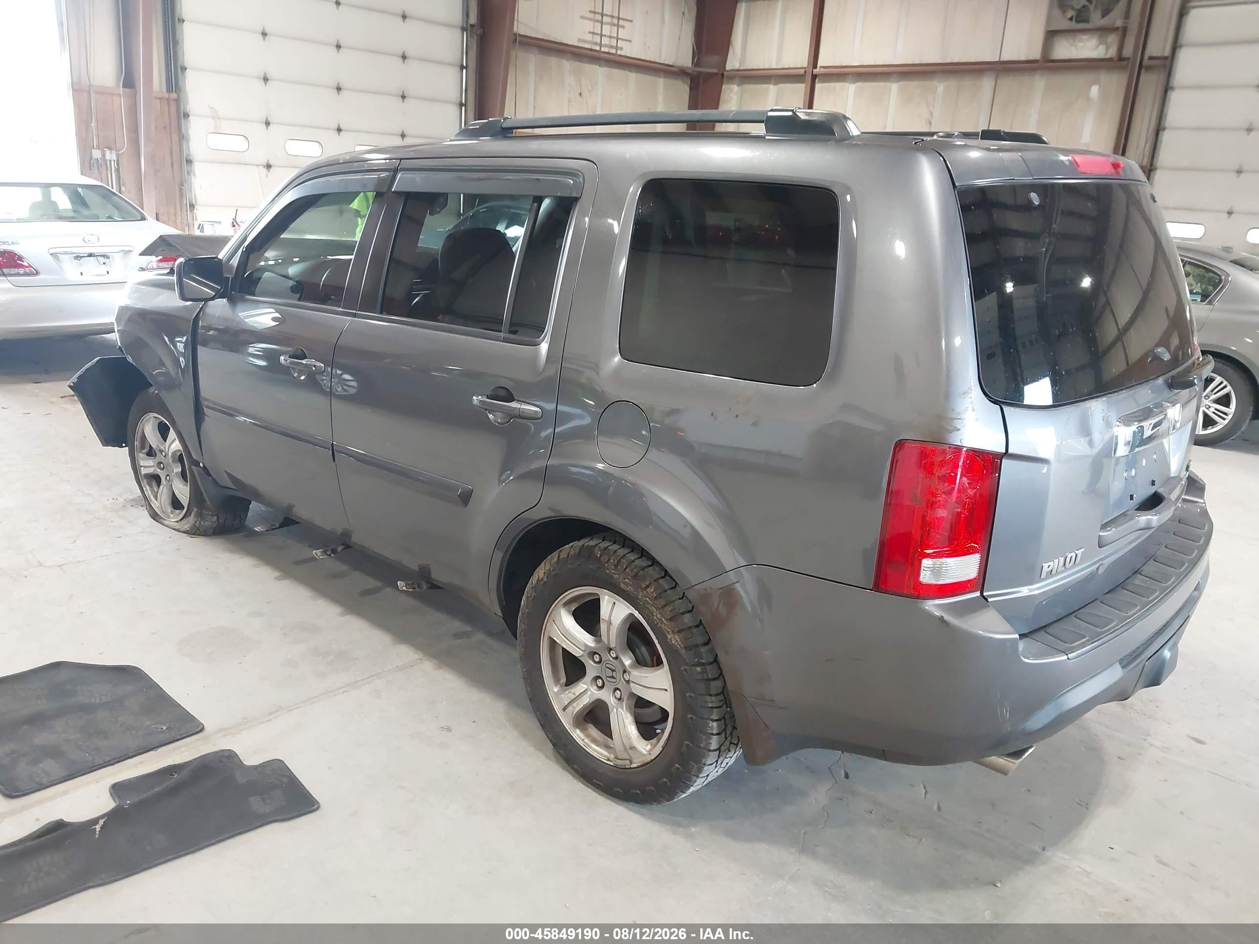 2014 Honda Pilot Ex-l Gray vin: 5FNYF4H54EB033858