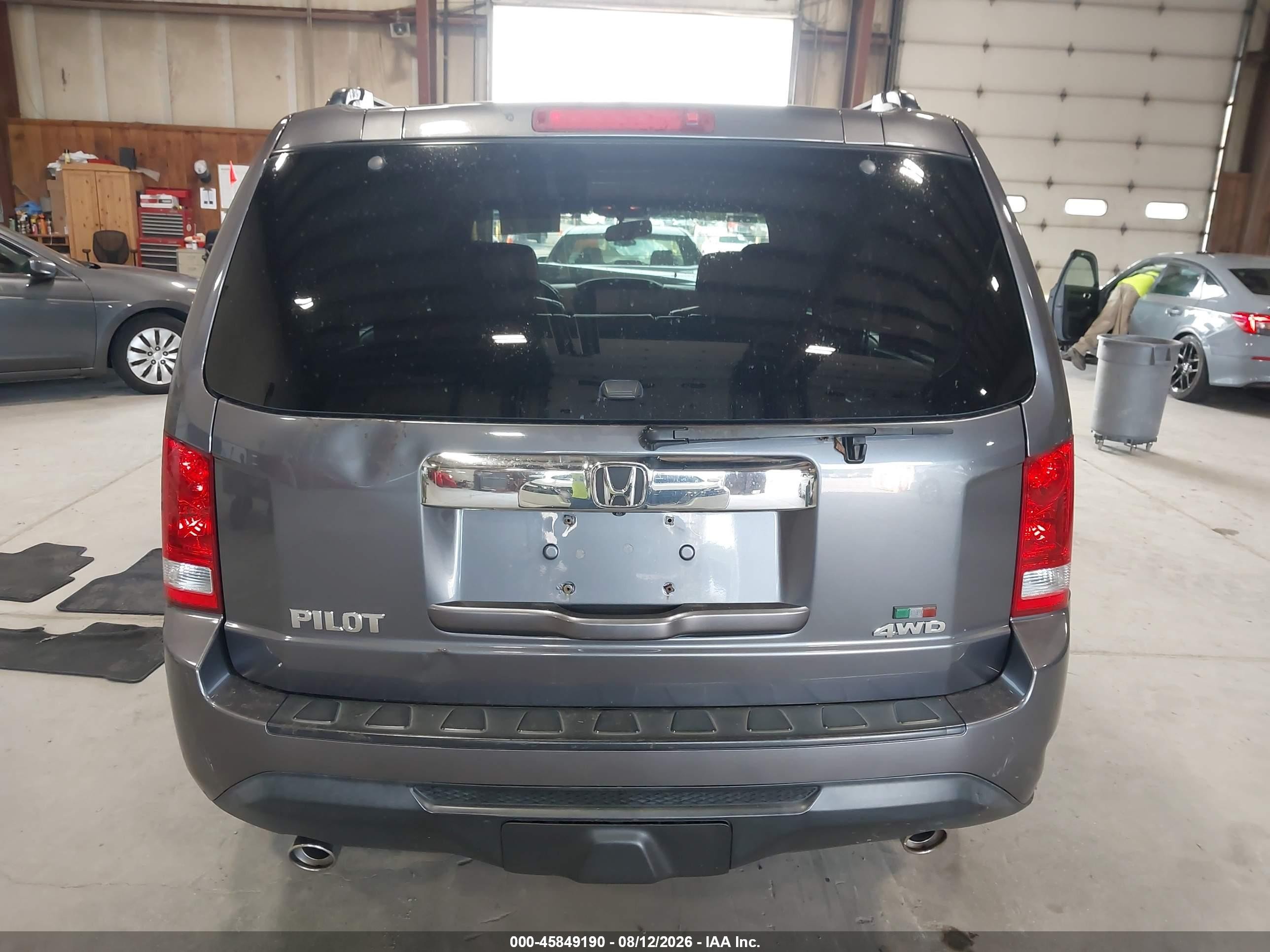 2014 Honda Pilot Ex-l Gray vin: 5FNYF4H54EB033858