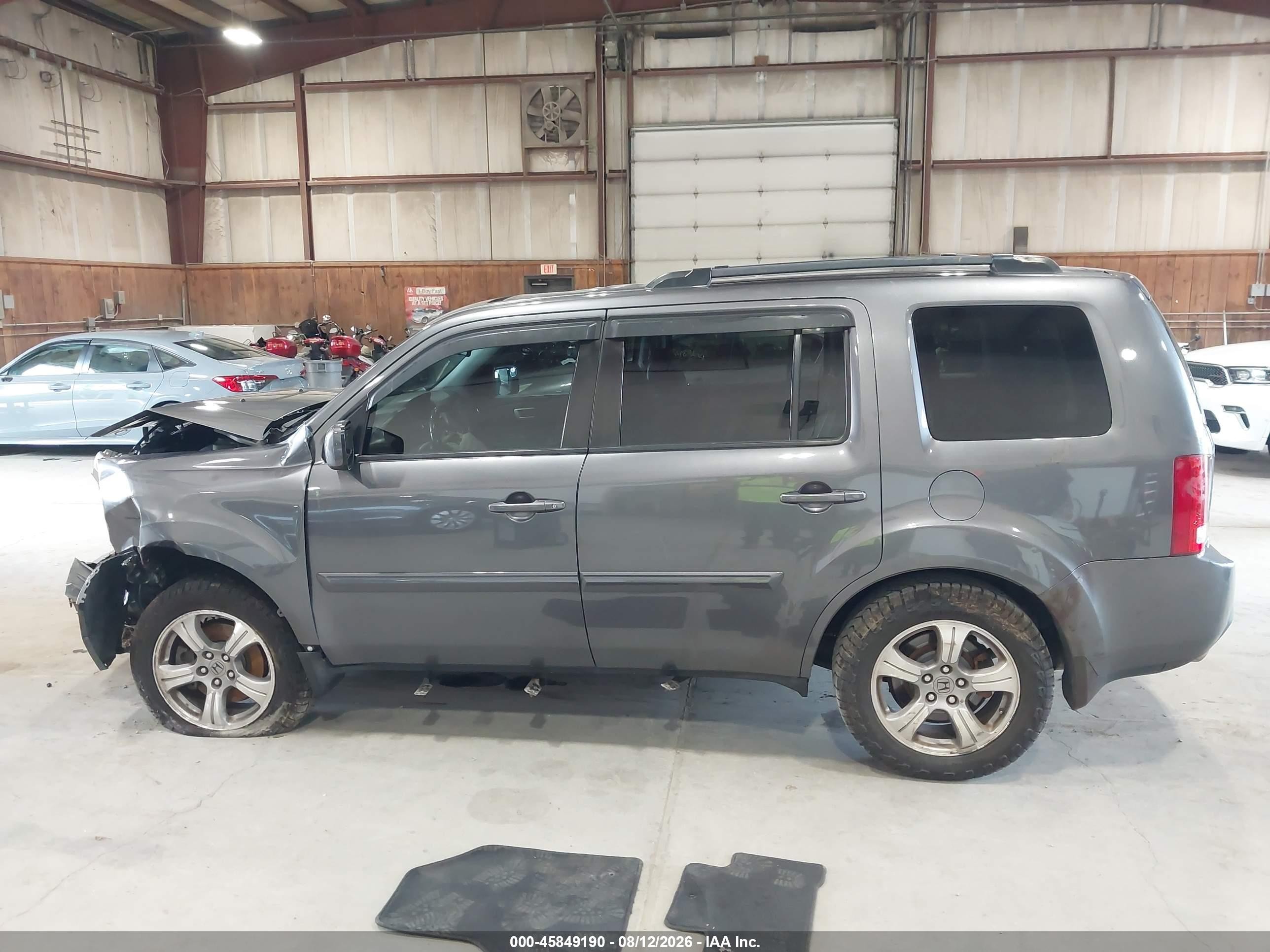 2014 Honda Pilot Ex-l Gray vin: 5FNYF4H54EB033858