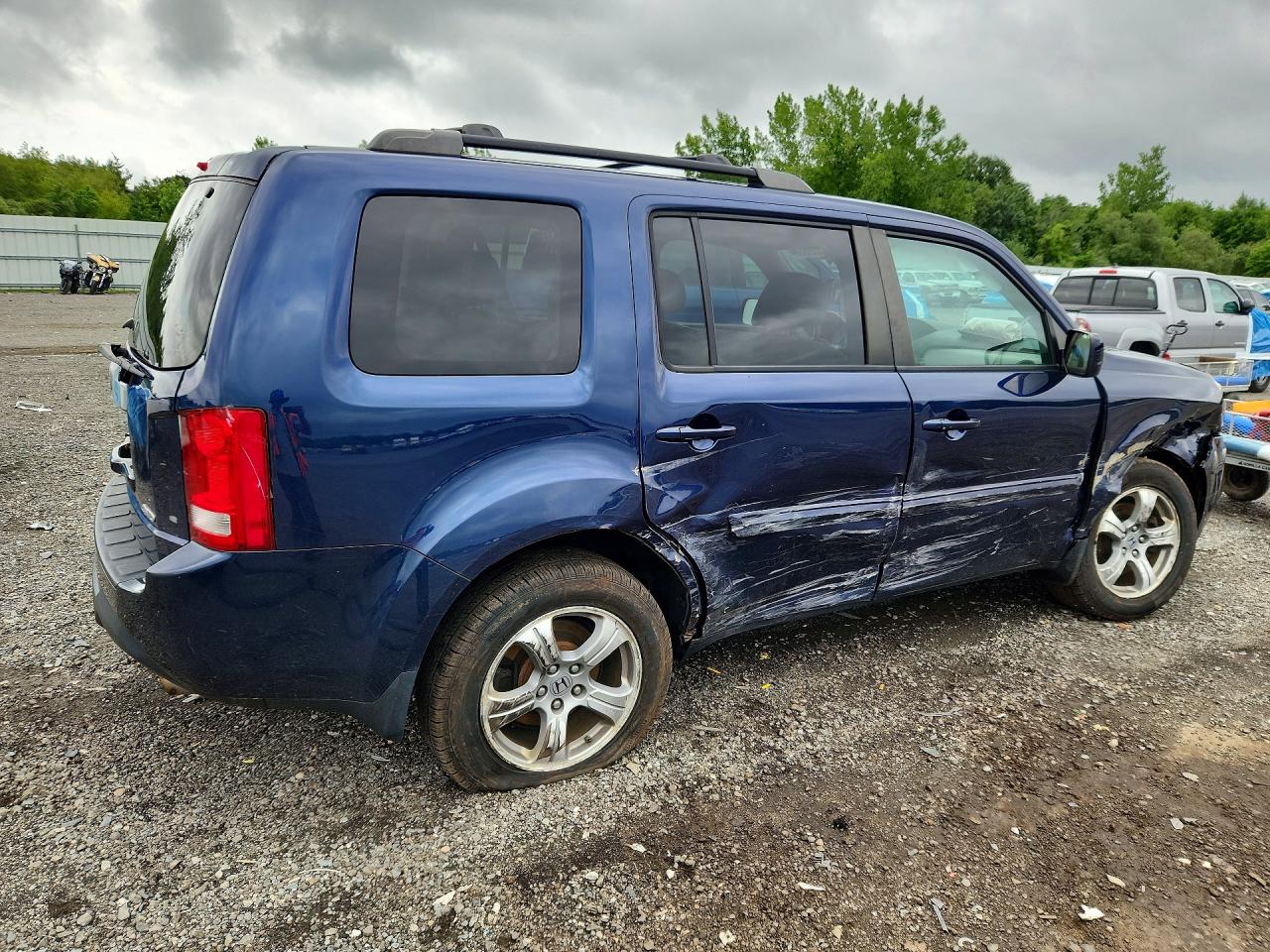 2014 Honda Pilot Exl Синий vin: 5FNYF4H54EB045072