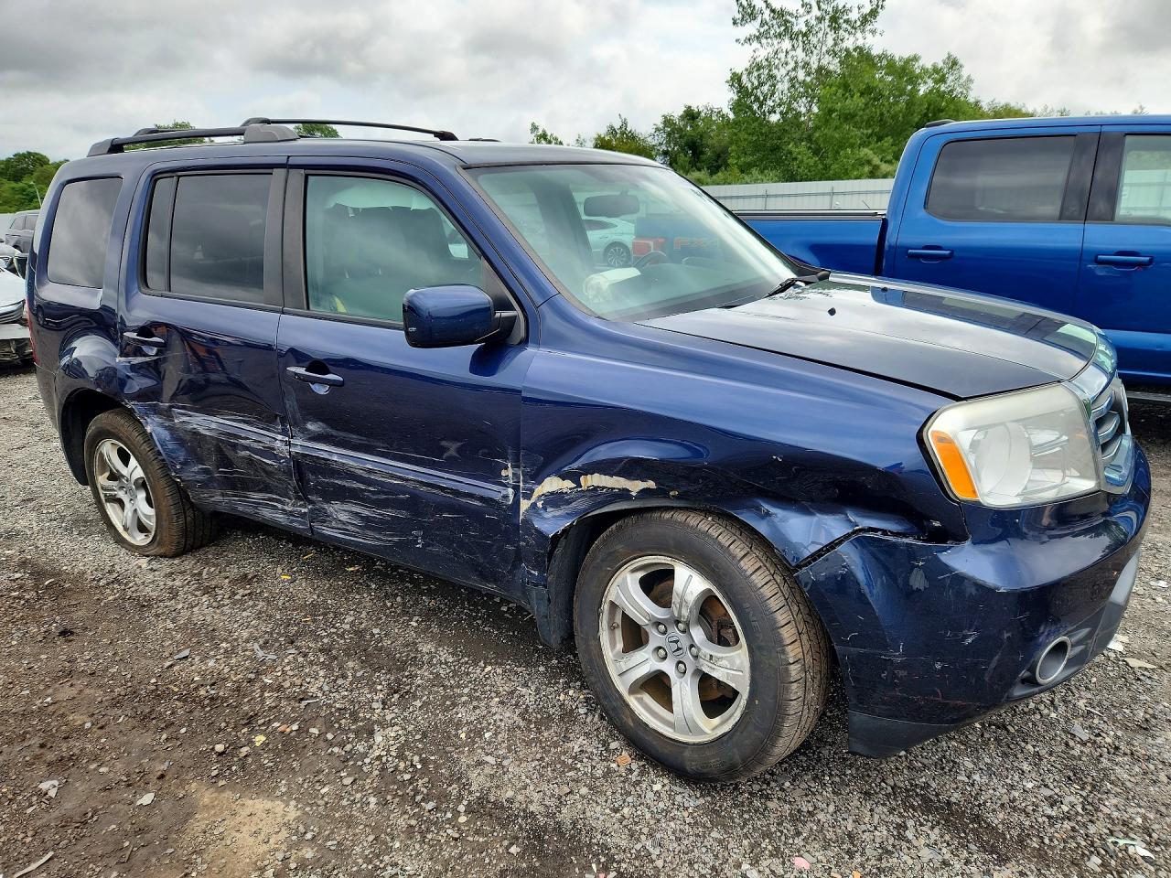 2014 Honda Pilot Exl Синий vin: 5FNYF4H54EB045072