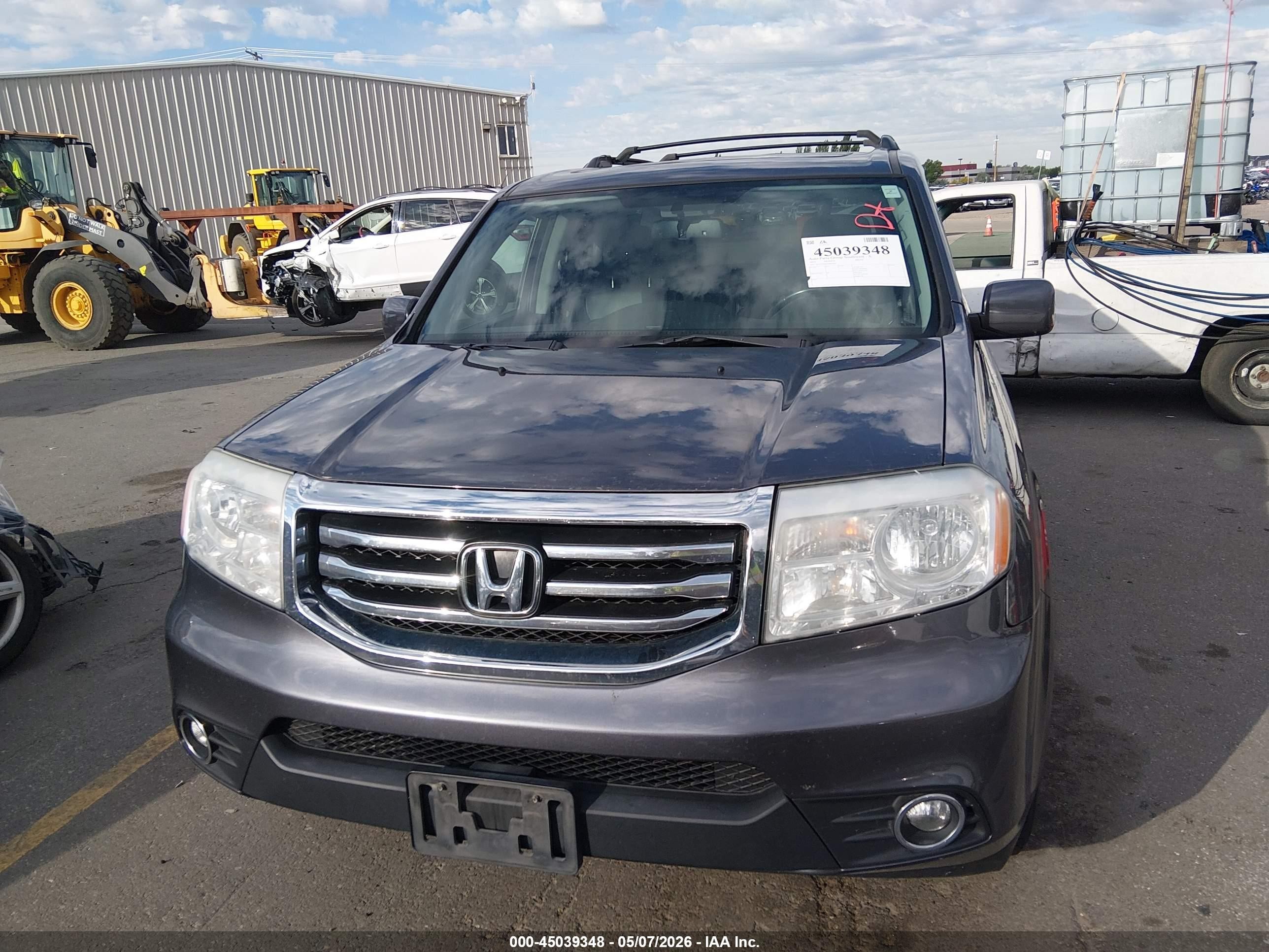 2015 Honda Pilot Ex-l Серый vin: 5FNYF4H54FB007097