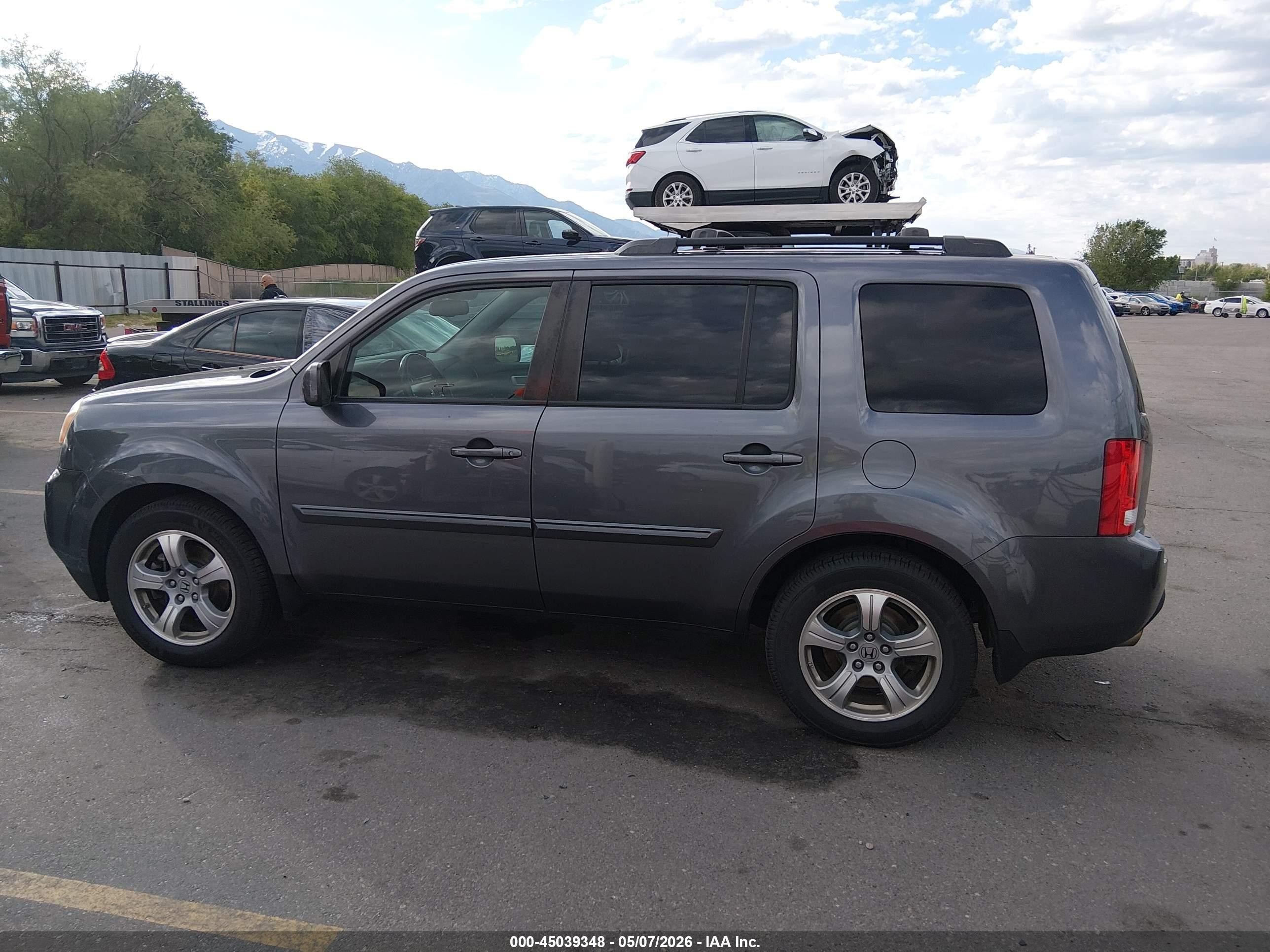 2015 Honda Pilot Ex-l Серый vin: 5FNYF4H54FB007097