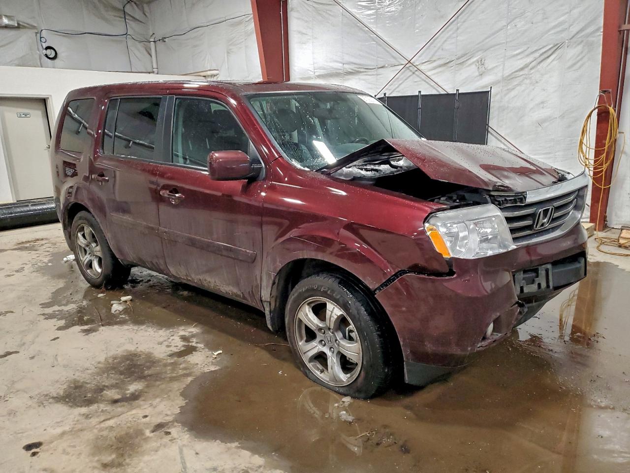 2015 Honda Pilot Exl Red vin: 5FNYF4H54FB033053