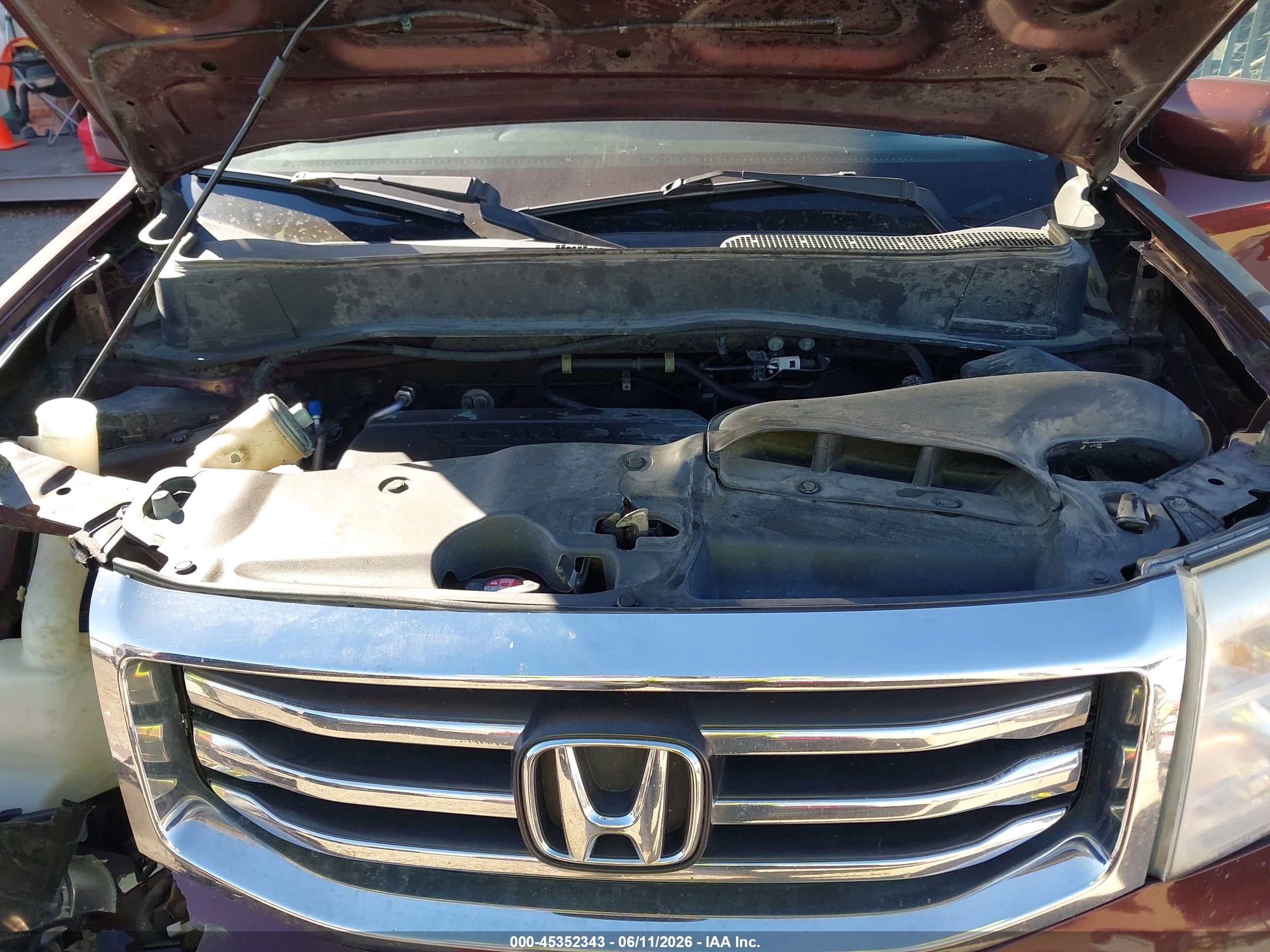 2015 Honda Pilot Ex-l Maroon vin: 5FNYF4H54FB036650