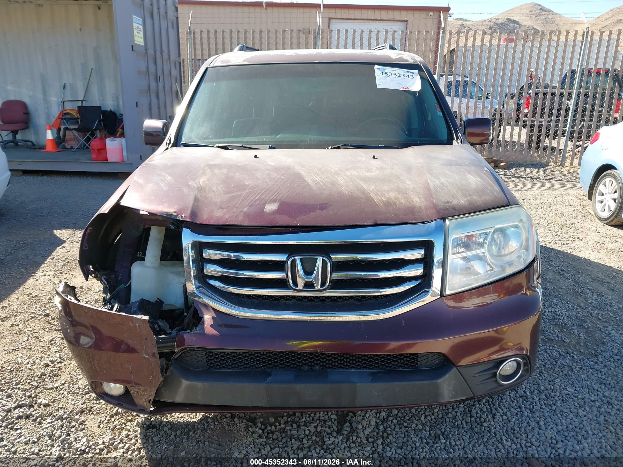 2015 Honda Pilot Ex-l Maroon vin: 5FNYF4H54FB036650