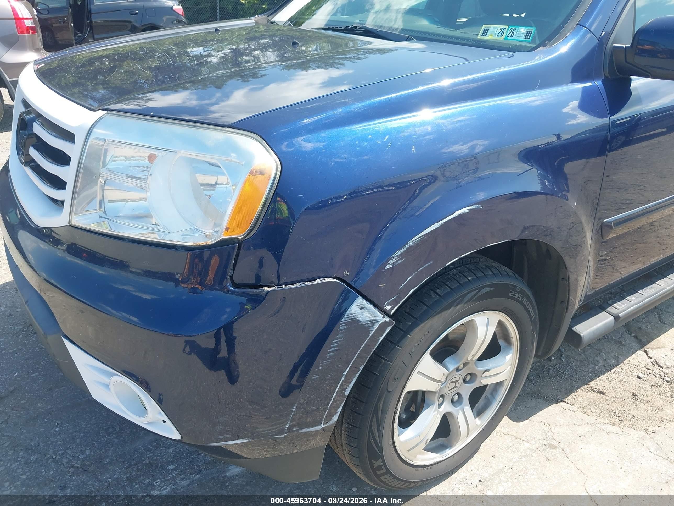 2015 Honda Pilot Ex-l Blue vin: 5FNYF4H54FB064190