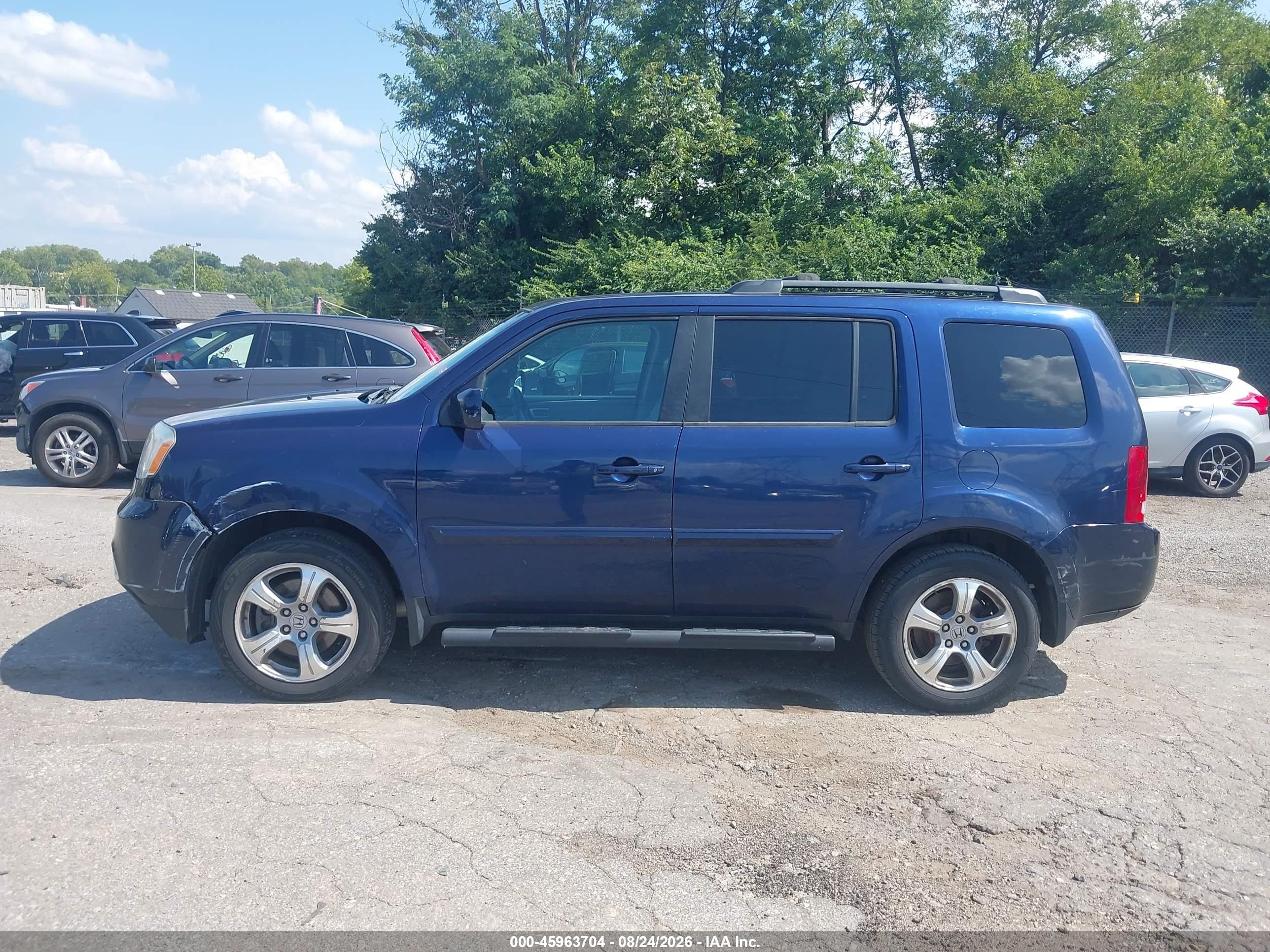 2015 Honda Pilot Ex-l Blue vin: 5FNYF4H54FB064190