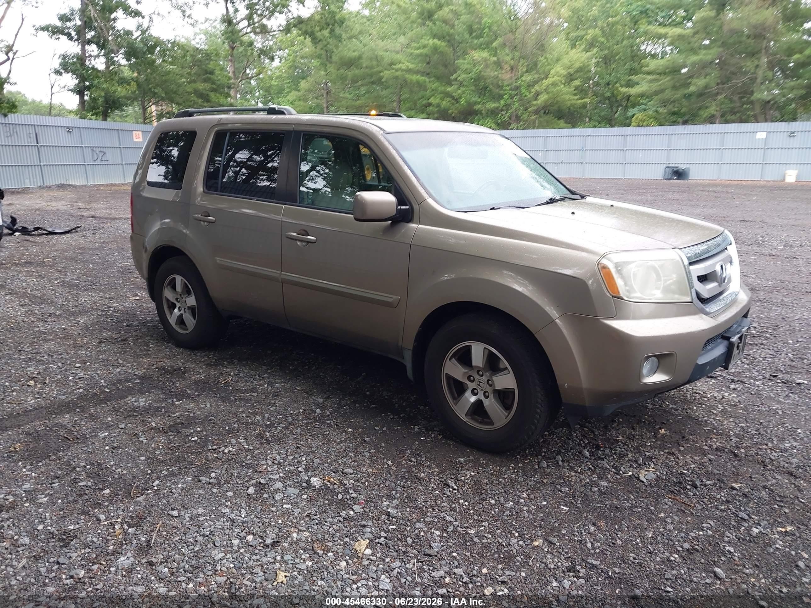 2010 Honda Pilot Ex-l Gold vin: 5FNYF4H55AB023740