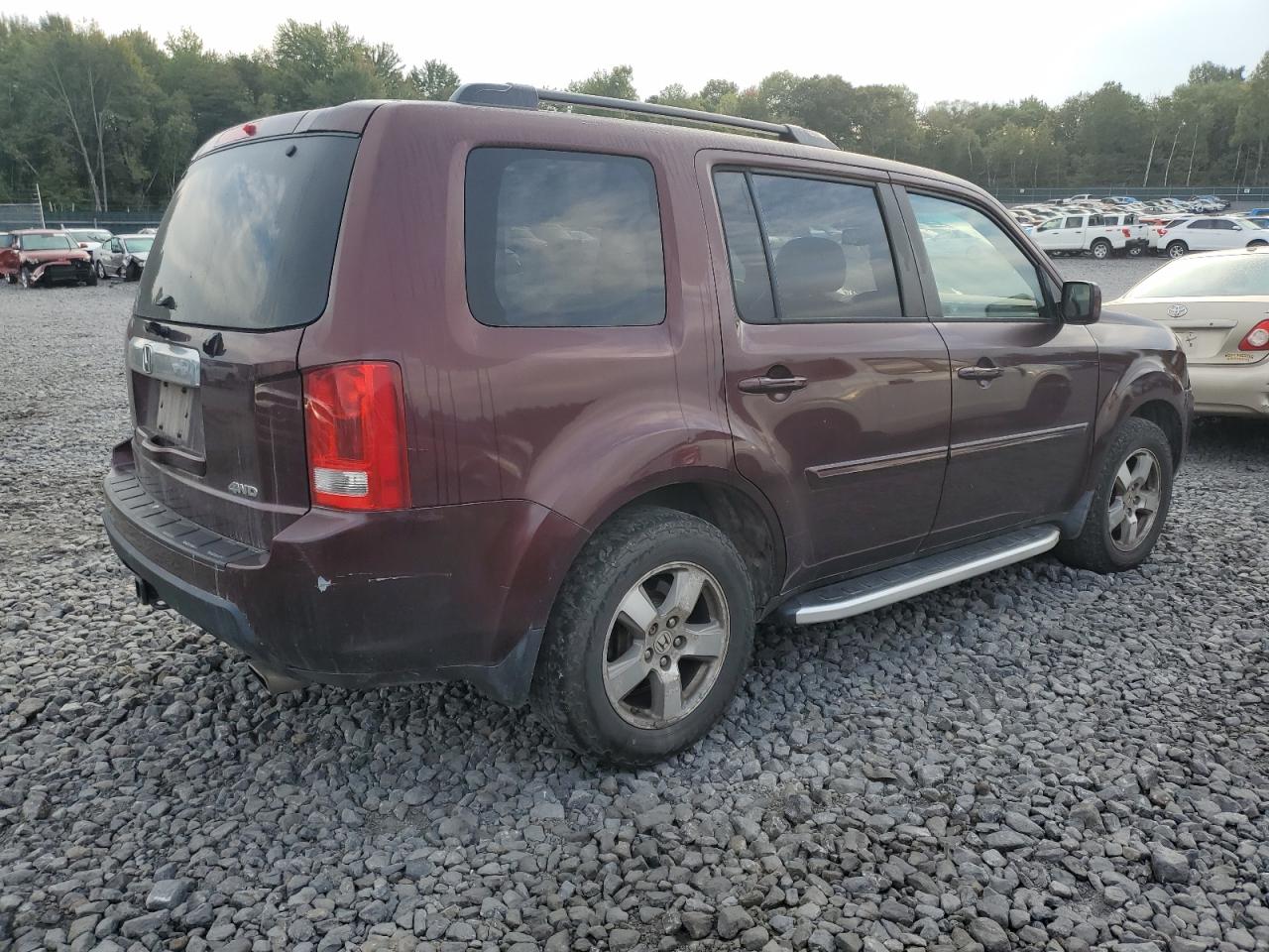 2010 Honda Pilot Exl Burgundy vin: 5FNYF4H55AB037573