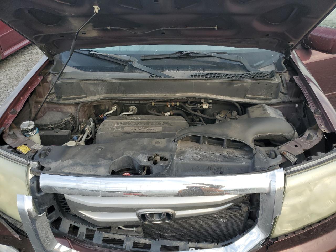 2010 Honda Pilot Exl Burgundy vin: 5FNYF4H55AB037573