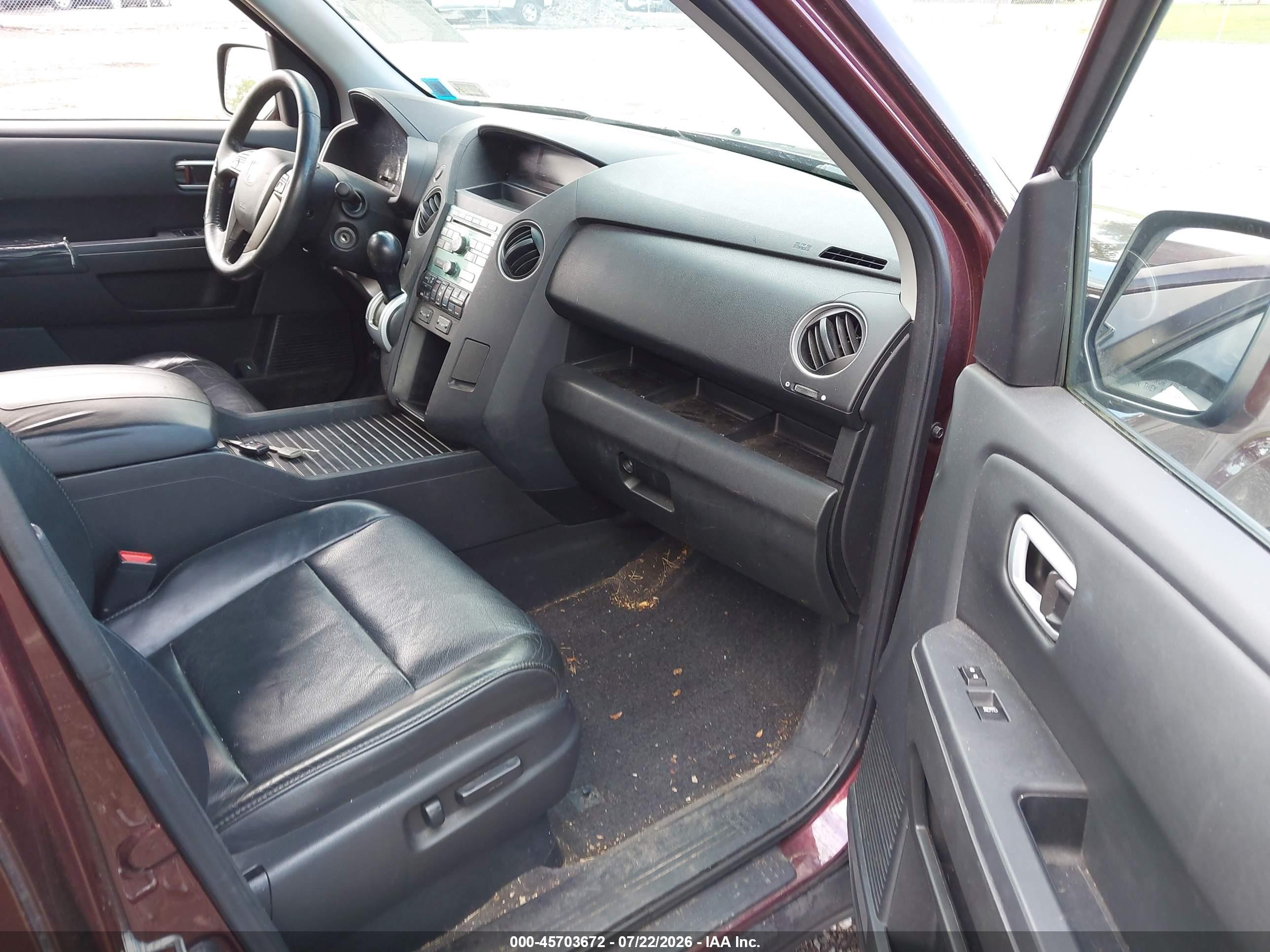 2011 Honda Pilot Ex-l Maroon vin: 5FNYF4H55BB035582