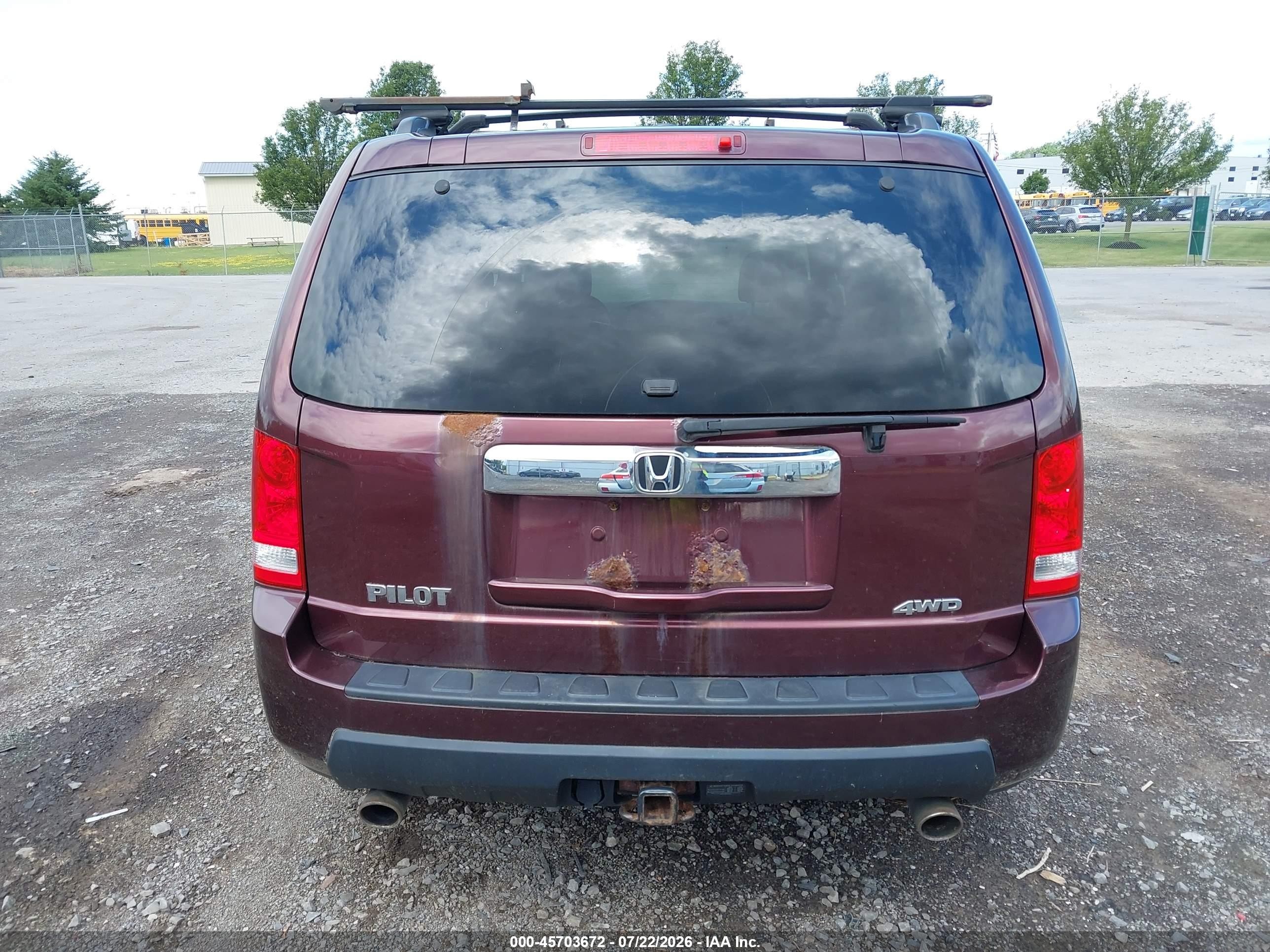 2011 Honda Pilot Ex-l Maroon vin: 5FNYF4H55BB035582