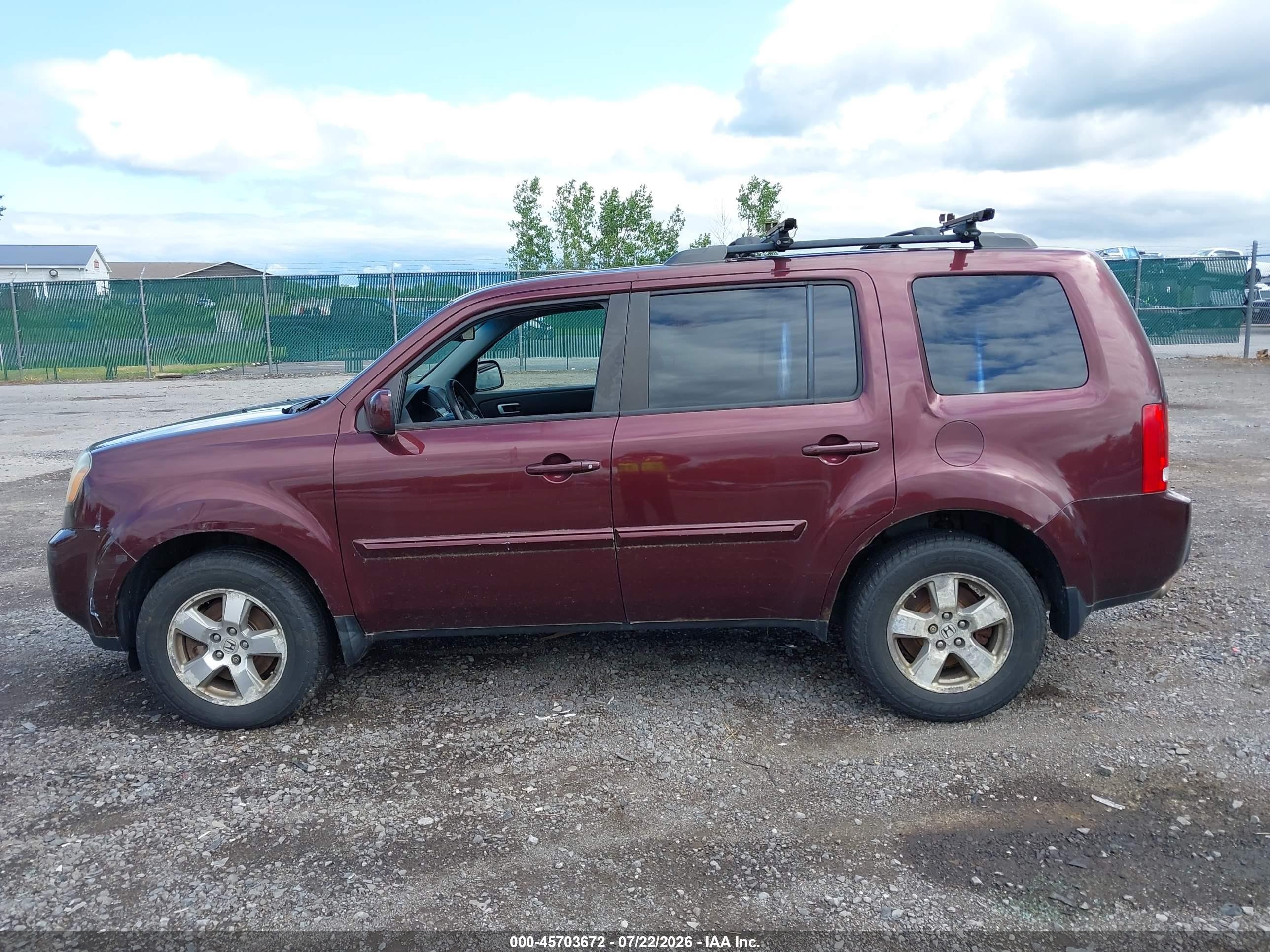 2011 Honda Pilot Ex-l Maroon vin: 5FNYF4H55BB035582