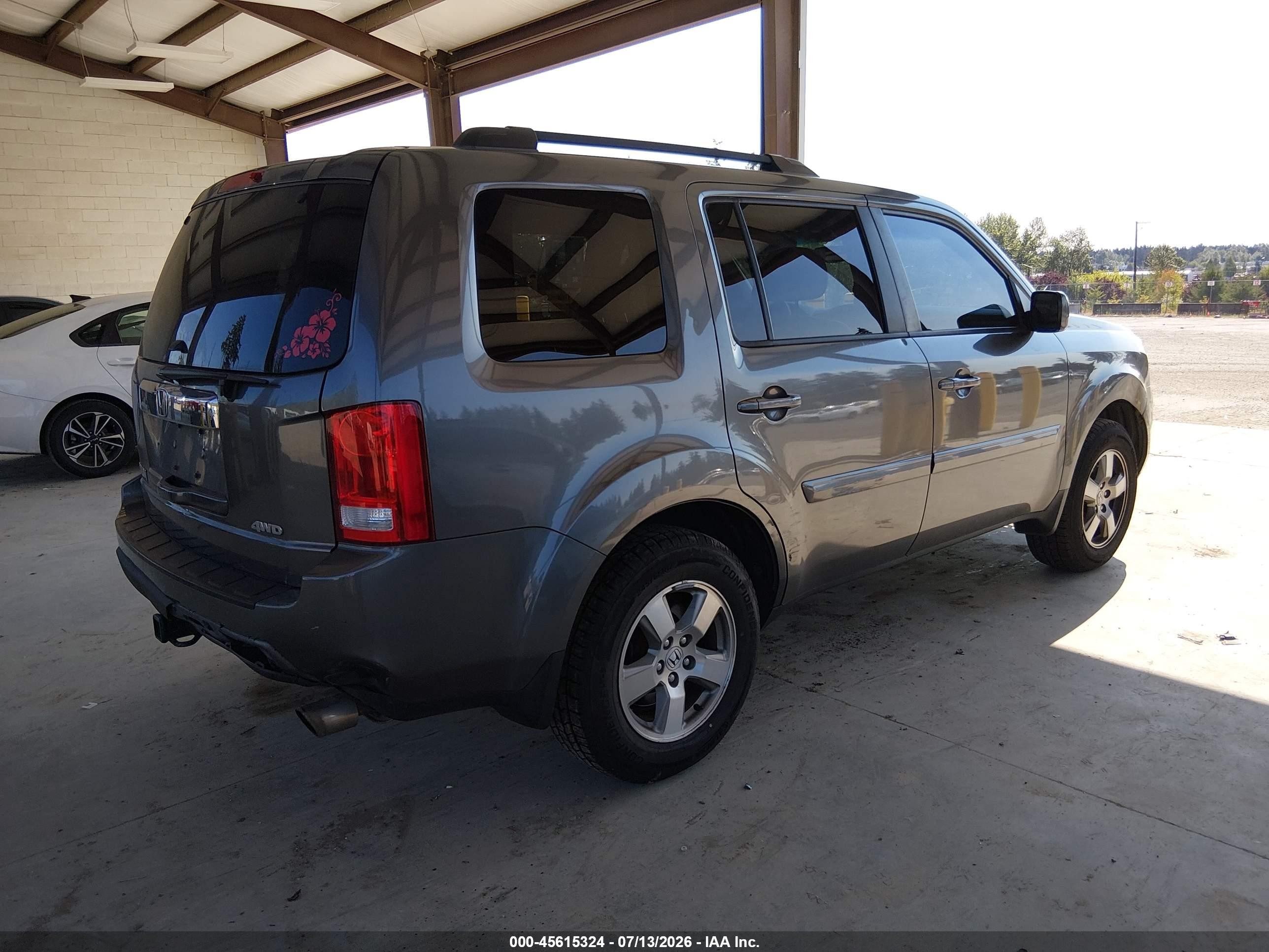 2011 Honda Pilot Ex-l Gray vin: 5FNYF4H55BB052950