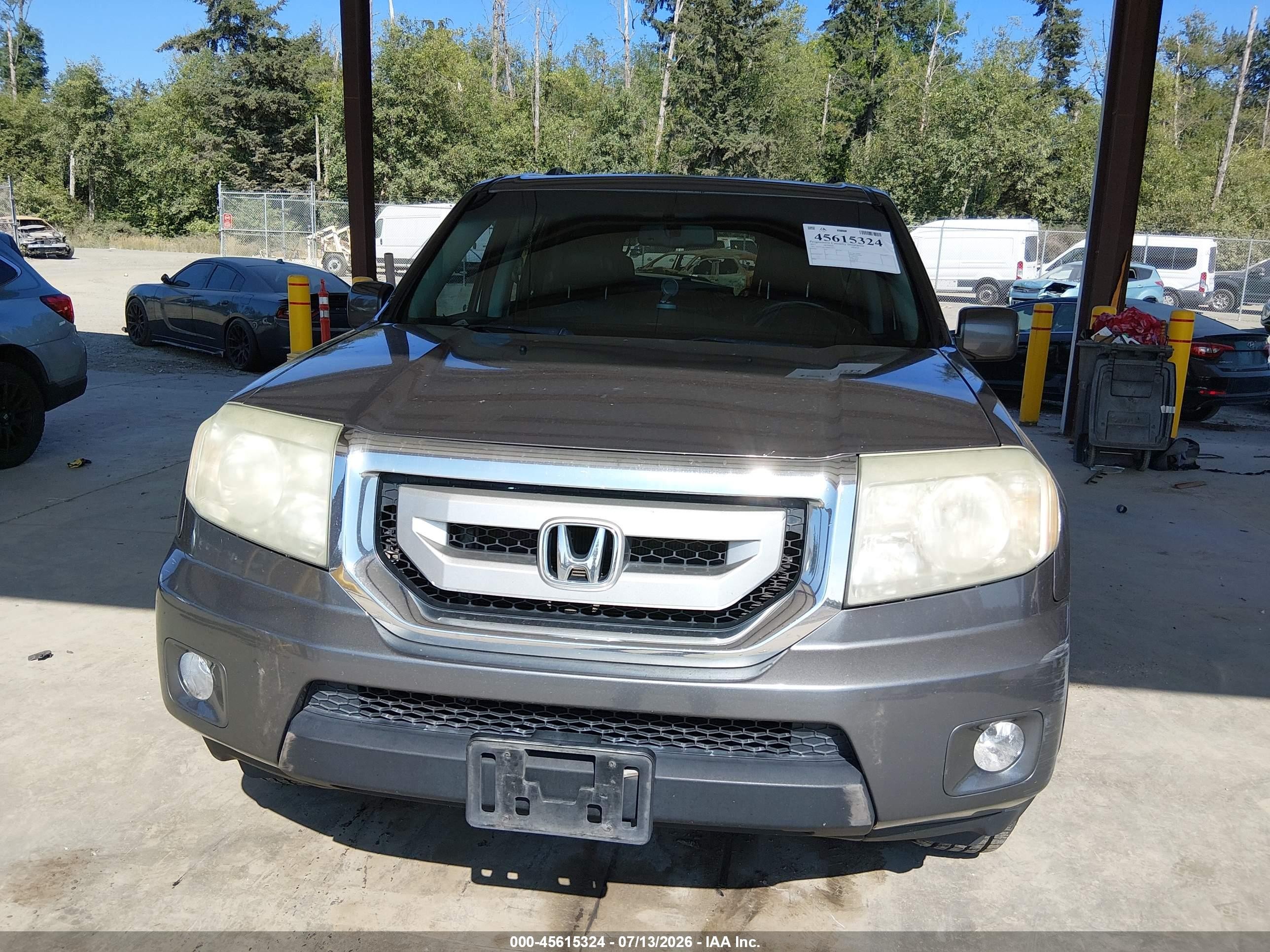 2011 Honda Pilot Ex-l Gray vin: 5FNYF4H55BB052950