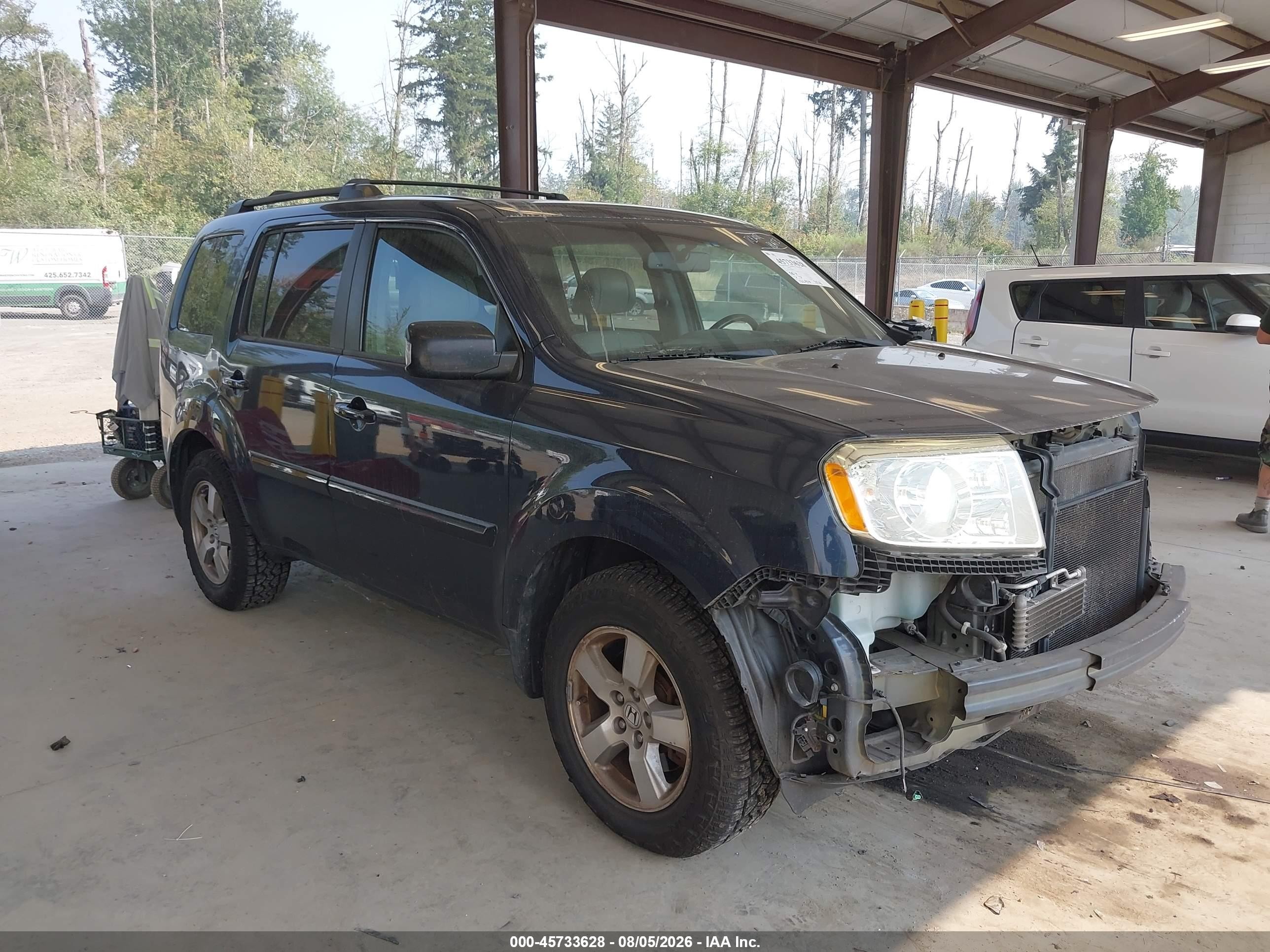 2011 Honda Pilot Ex-l Dark Blue vin: 5FNYF4H55BB056240