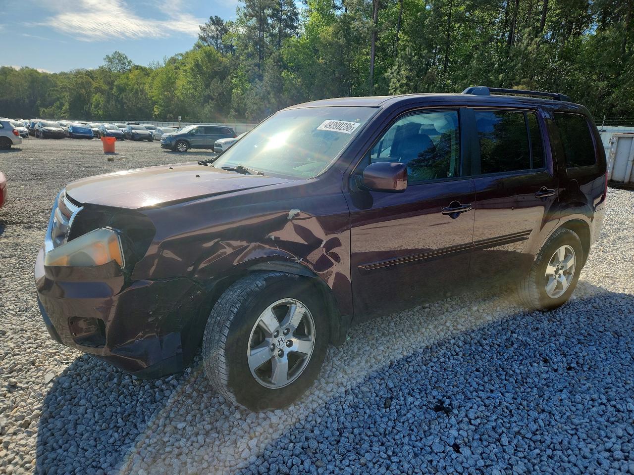 2011 Honda Pilot Exl Maroon vin: 5FNYF4H55BB056481